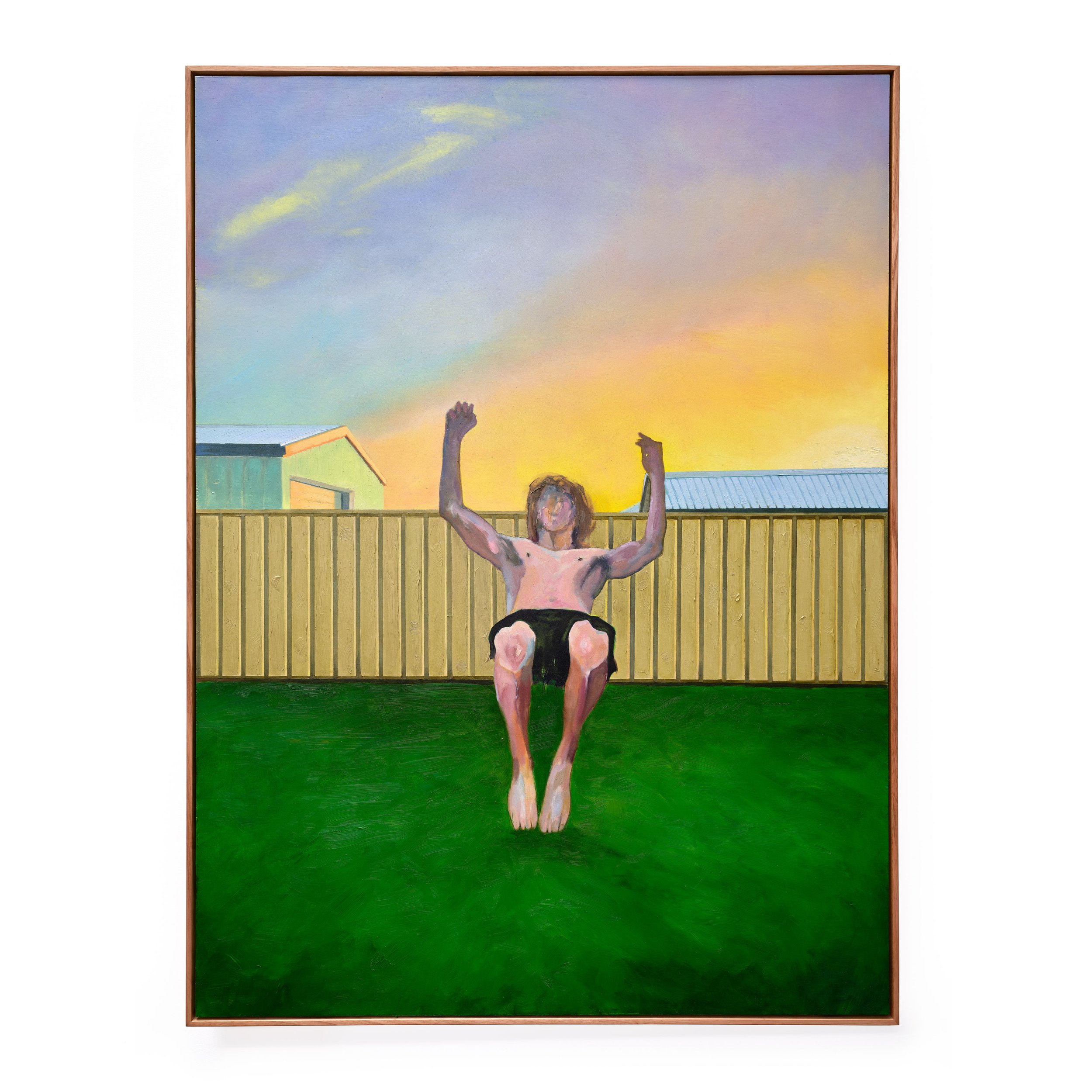 Peach Fuzz, 2022, oil on wood, 124 x 92cm, Enquire with artist