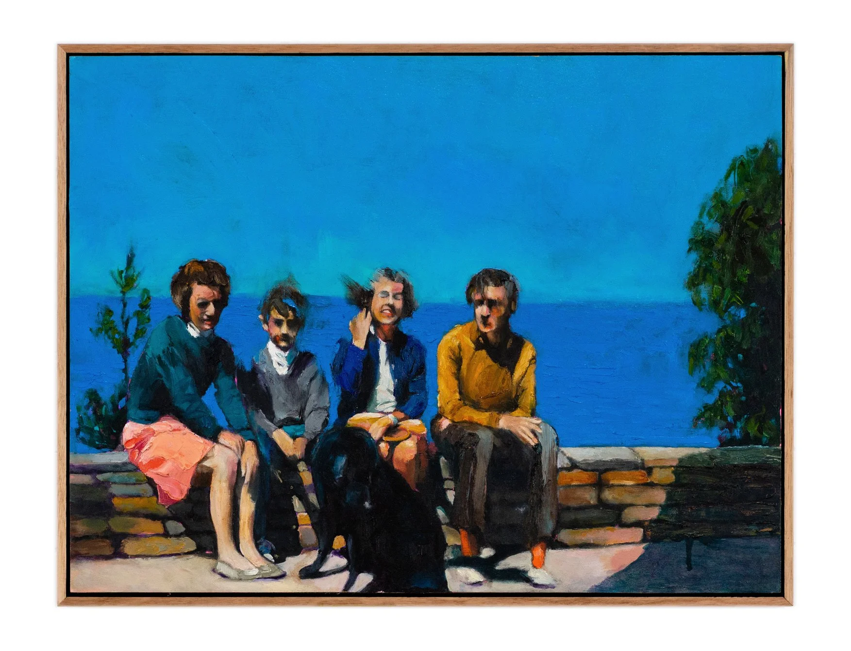 The Wall, 2019, oil on Wood, 48 x 64 cm