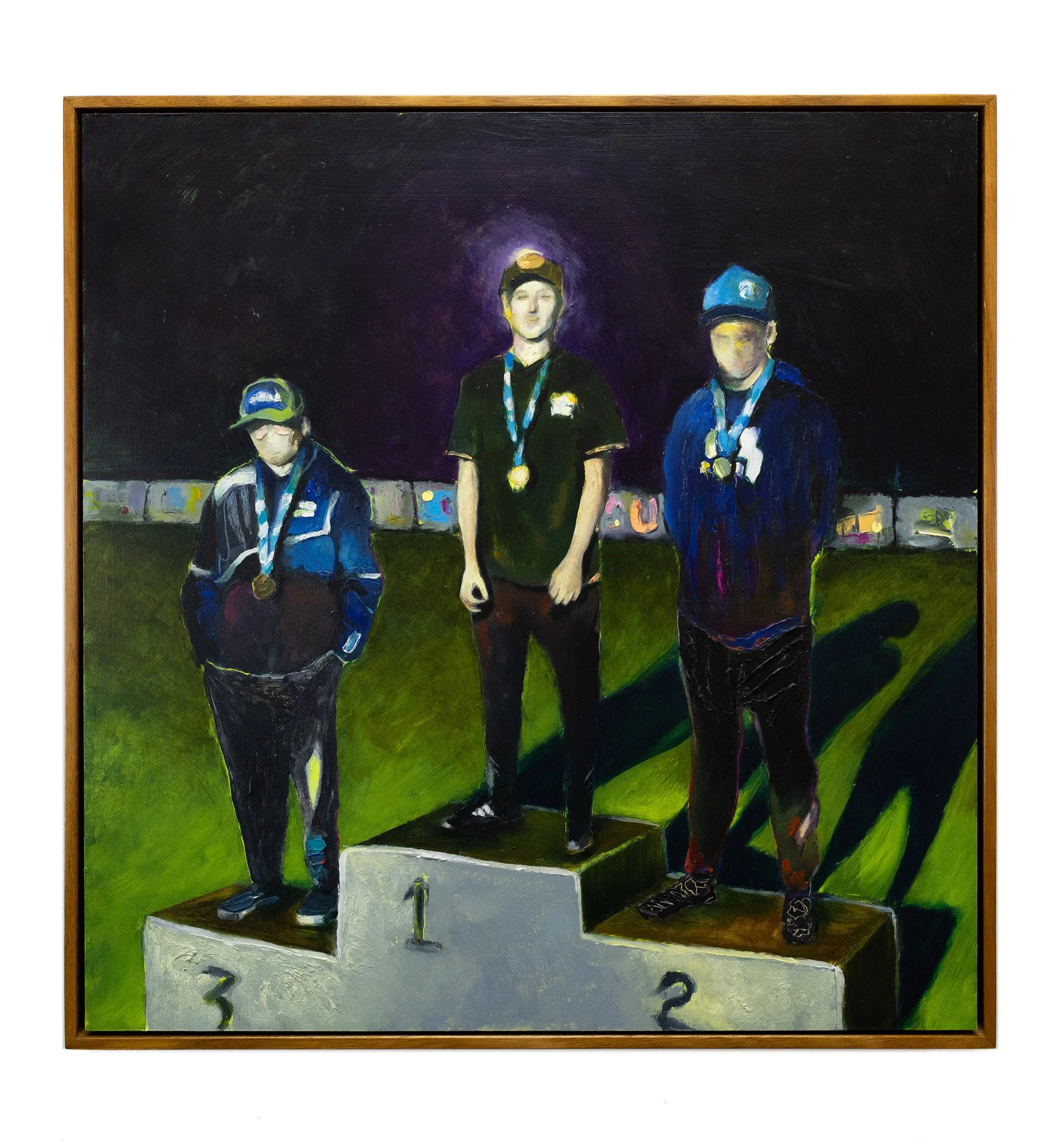 Clear the Runway, 2022, oil on wood, 62.5 x 61 cm