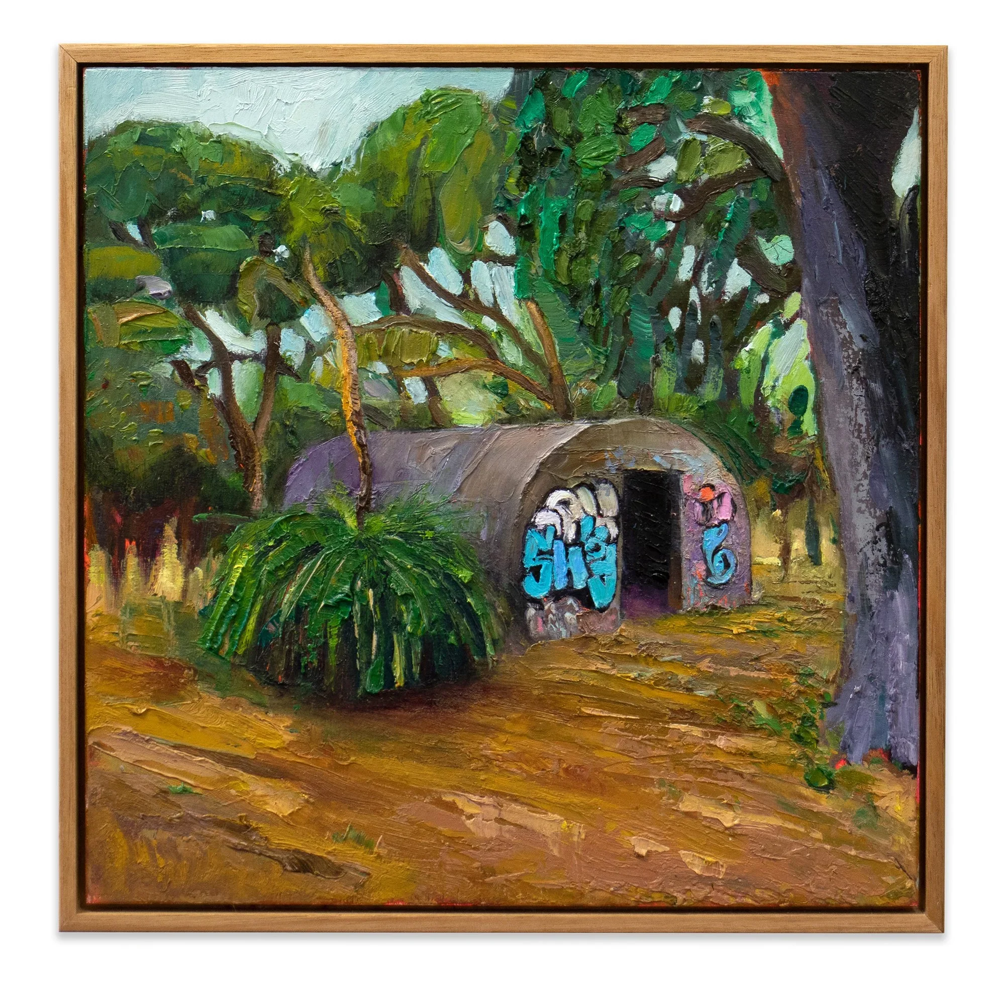 Wellard Road, 2023, oil on wood, 32 x 32cm