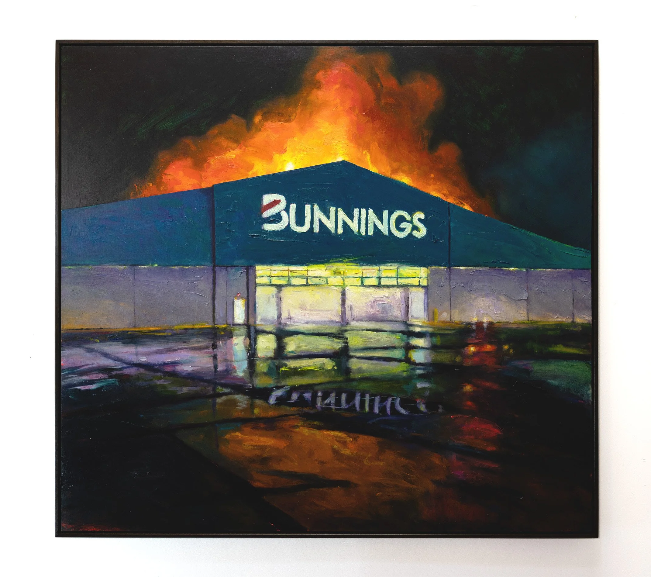 Do It Yourself, 2024, oil on wood, 121 x 110cm, City of Stirling Collection