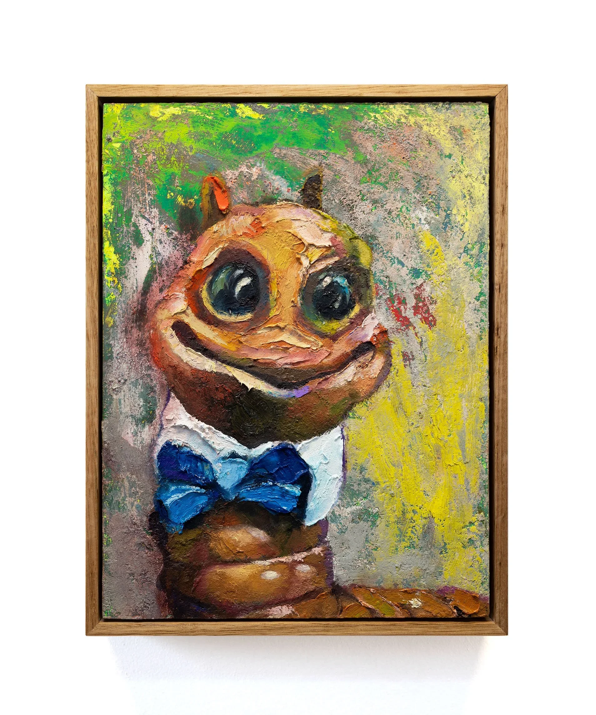 Australian Nightmares: The Worm, 2024, oil on wood, 24 x 33cm