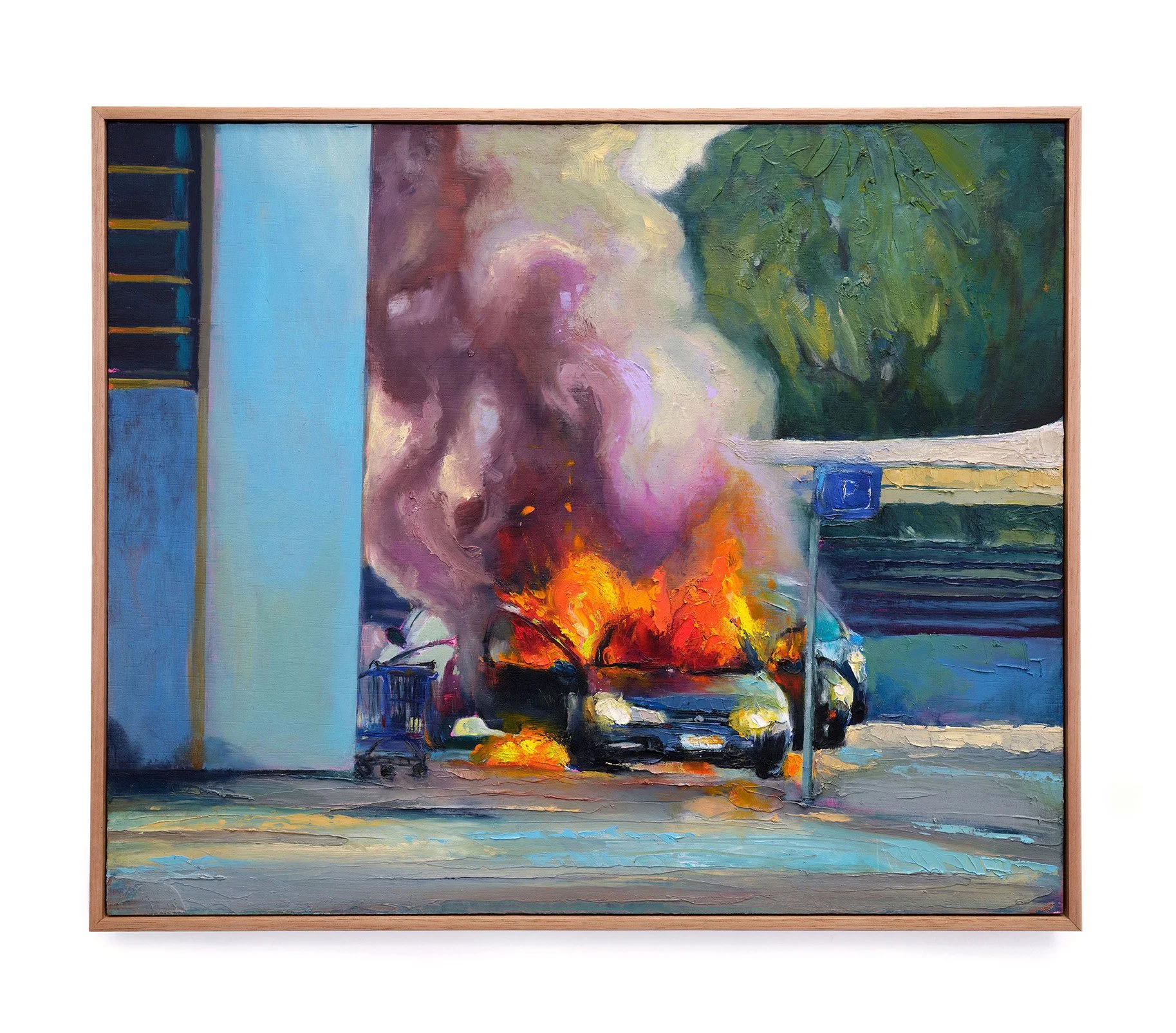 lets trot, 2022, oil on wood, 43 x 51.5 cm