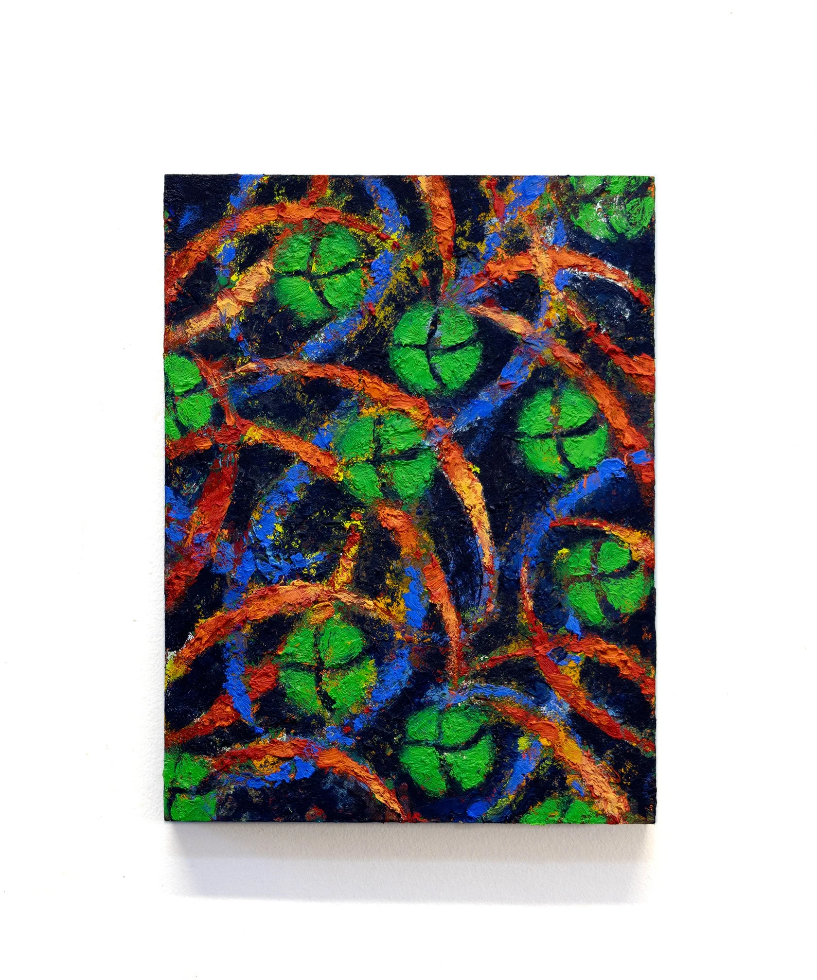 Mote I, 2025, oil on wood