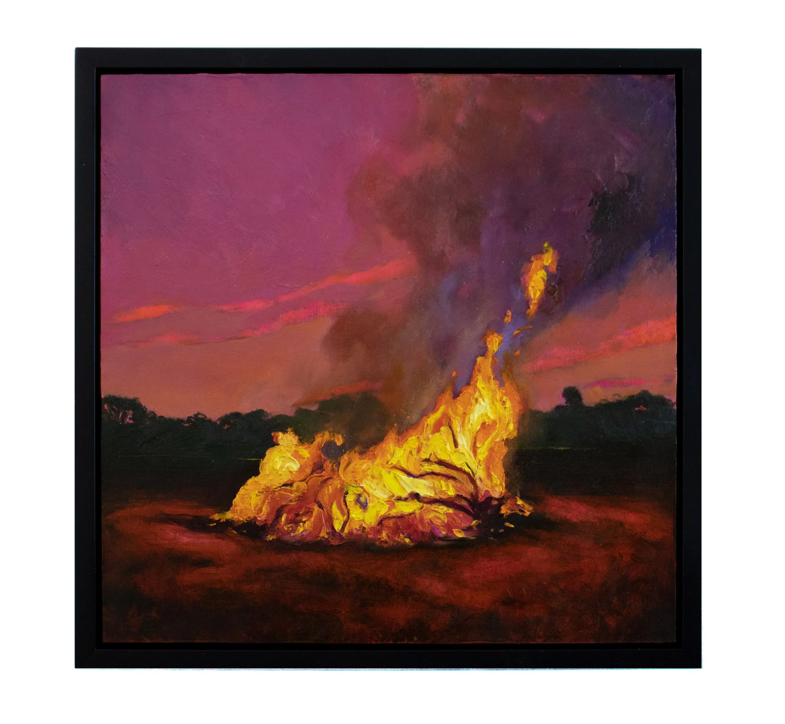 Border Drive, 2021, oil on wood, 30 x 30cm