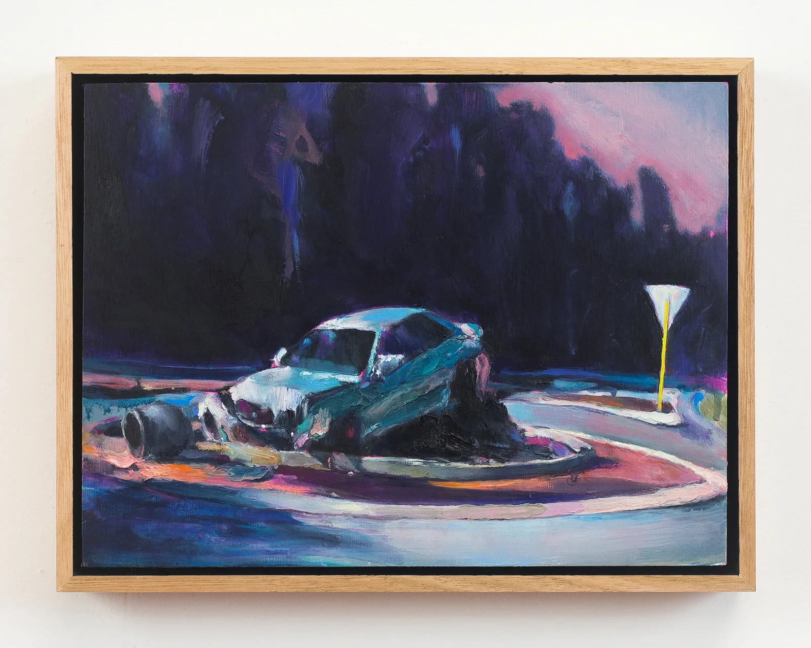 Fountain, 2018, oil on wood, 25 x 33 cm