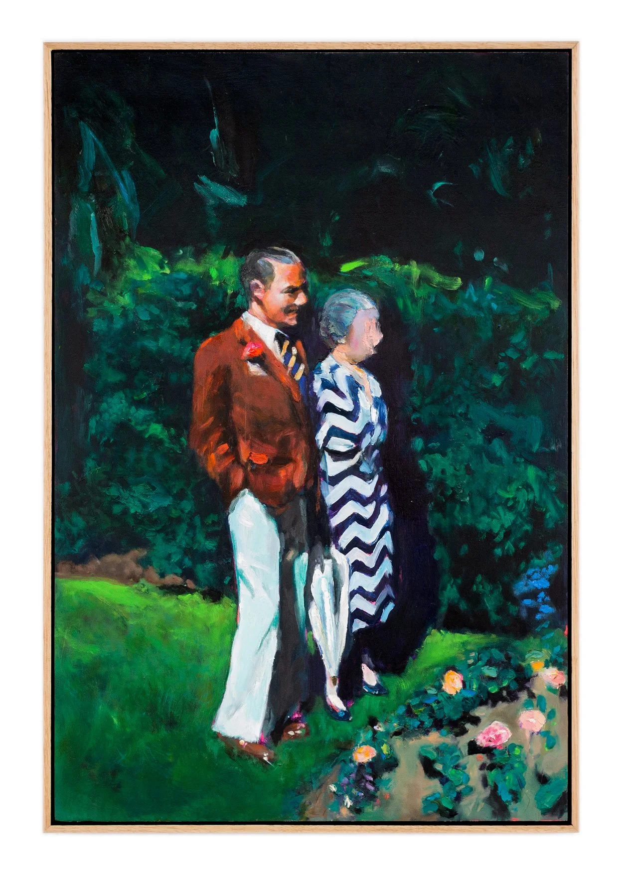 The Hedge, 2019, oil on Wood, 78 x 53 cm