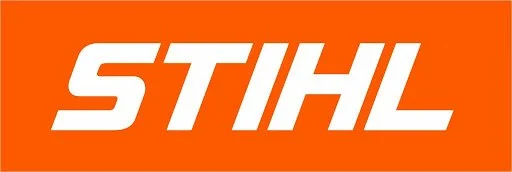 STIHL logo on an orange background