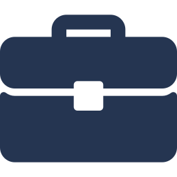 A close-up of a dark blue briefcase