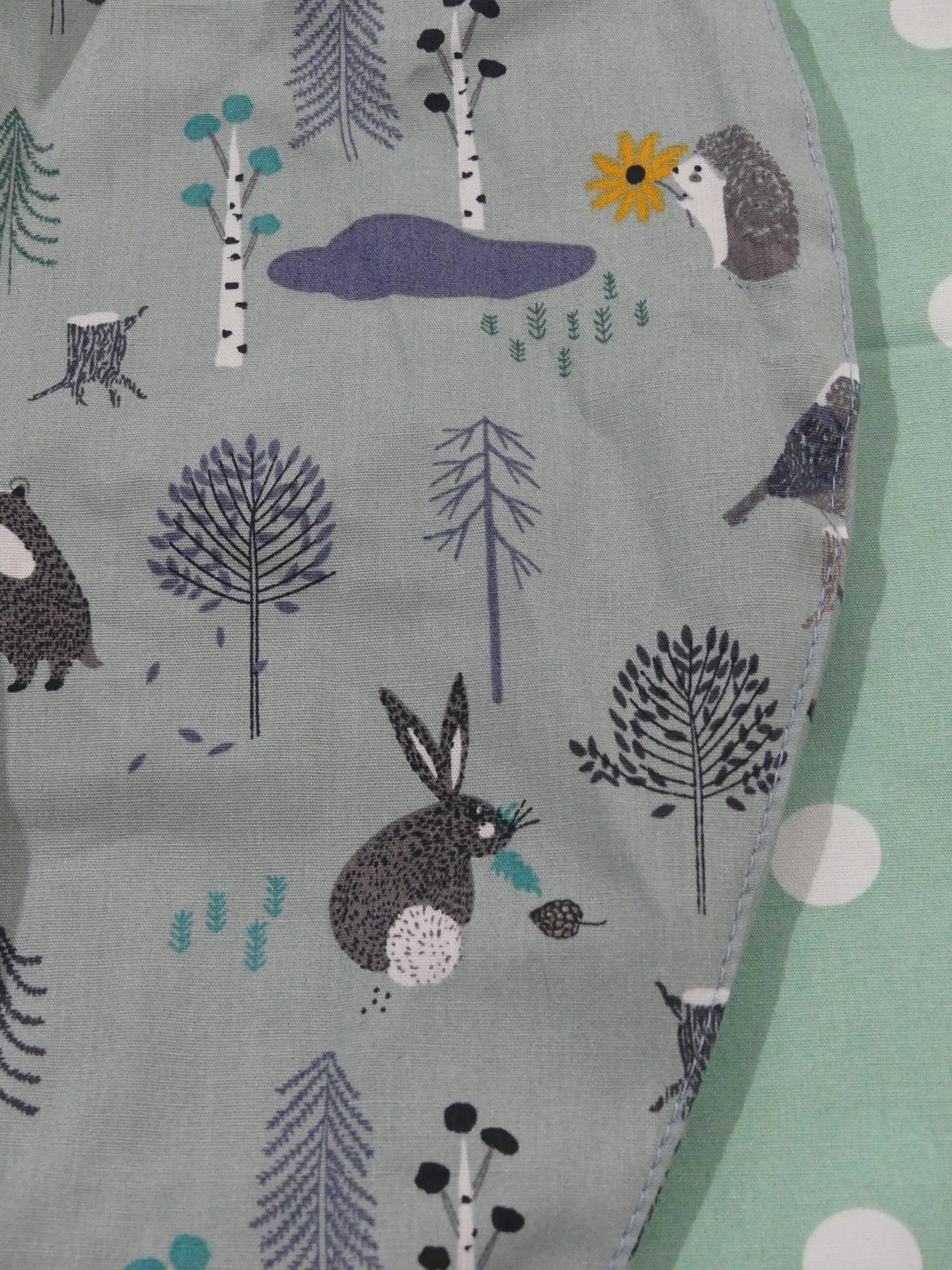 Scrub Cap - Woodland Animals - Mint Spot