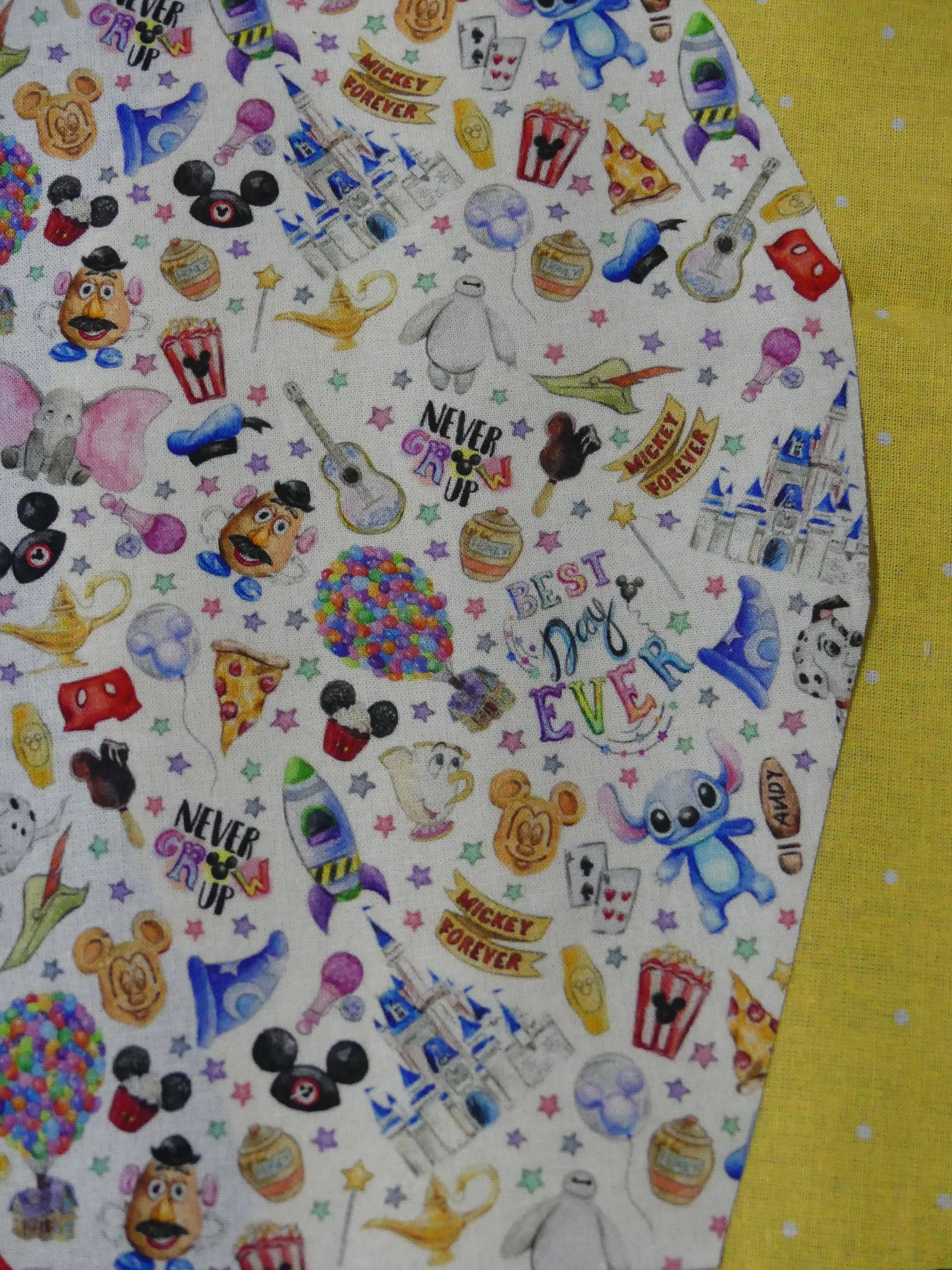 Scrub Cap - Never Grow Up - Yellow Spot