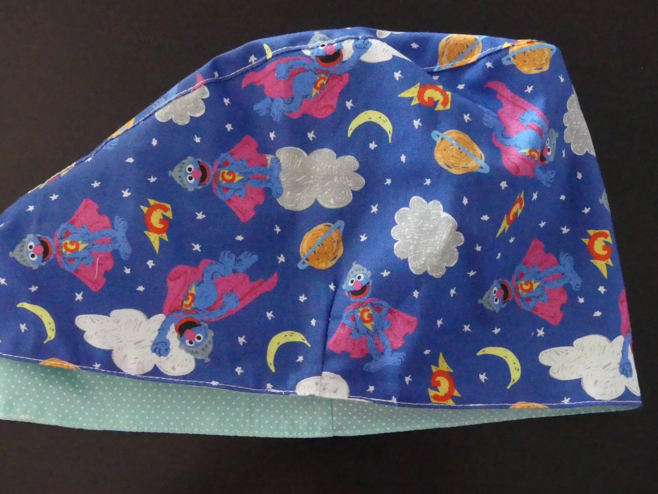 Scrub Cap - Super Grover - Blue Spot