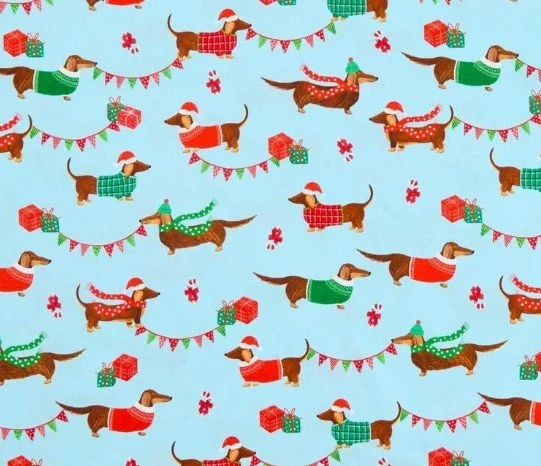Christmas Scrub Top - Christmas Dachshunds