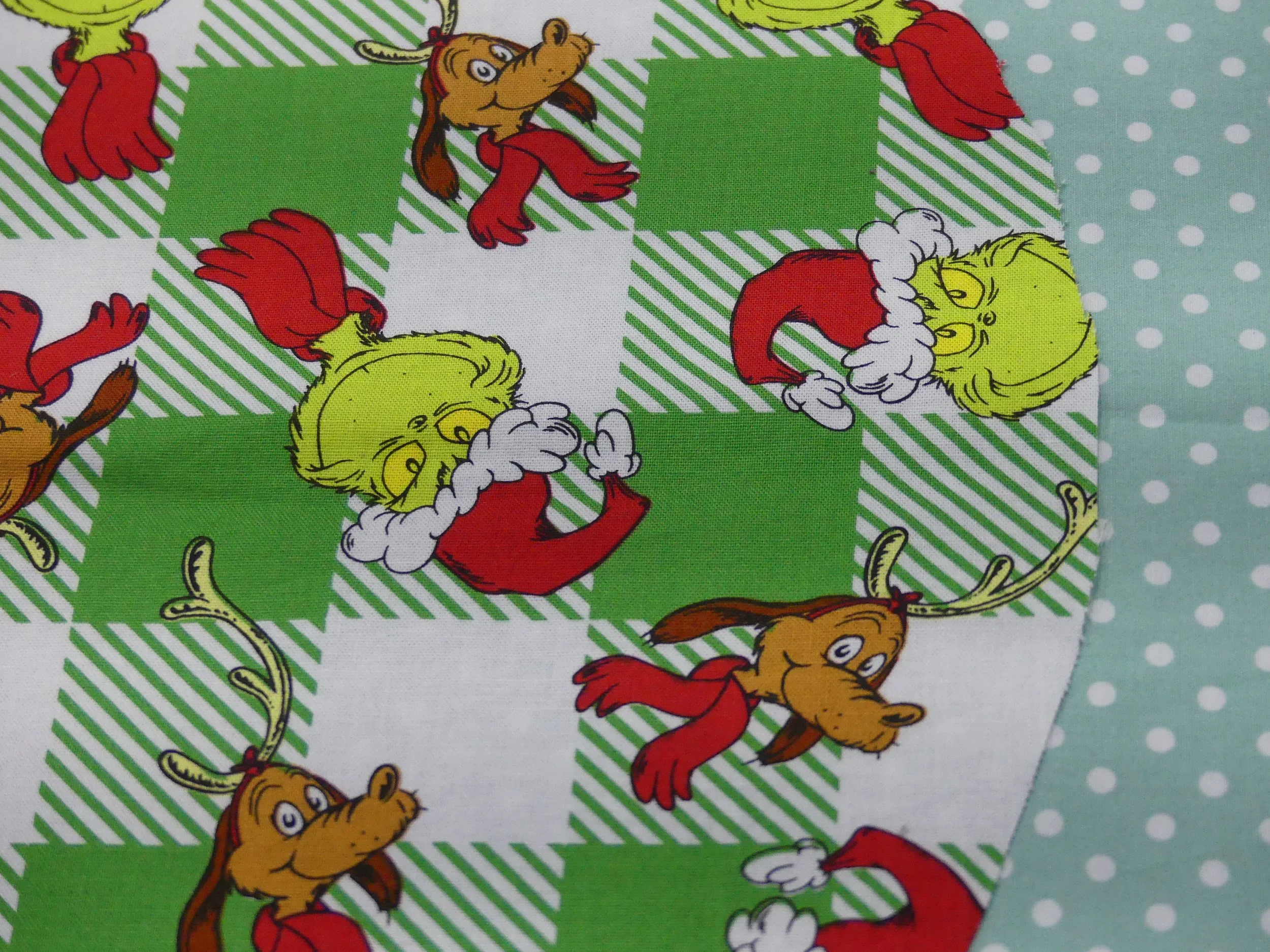 Scrub Cap - Christmas Grinchmas Check - Mint Spot