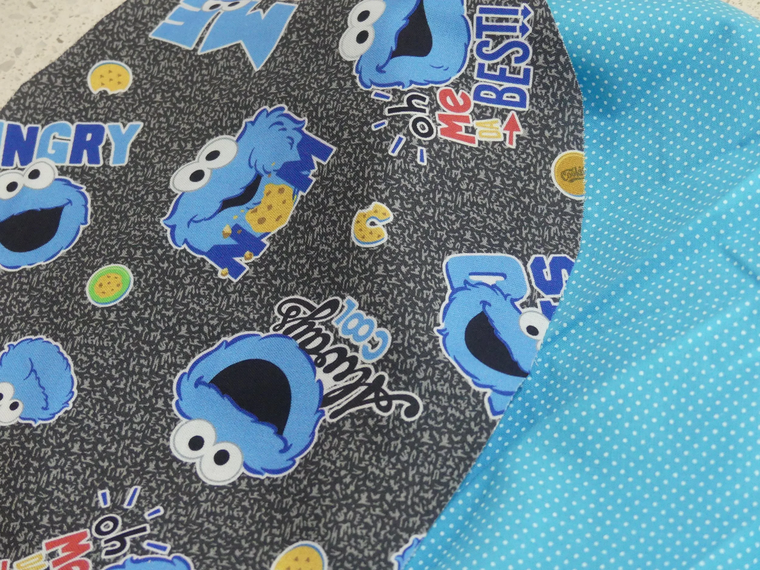 Scrub Cap - Cookie Monster - Blue Spot