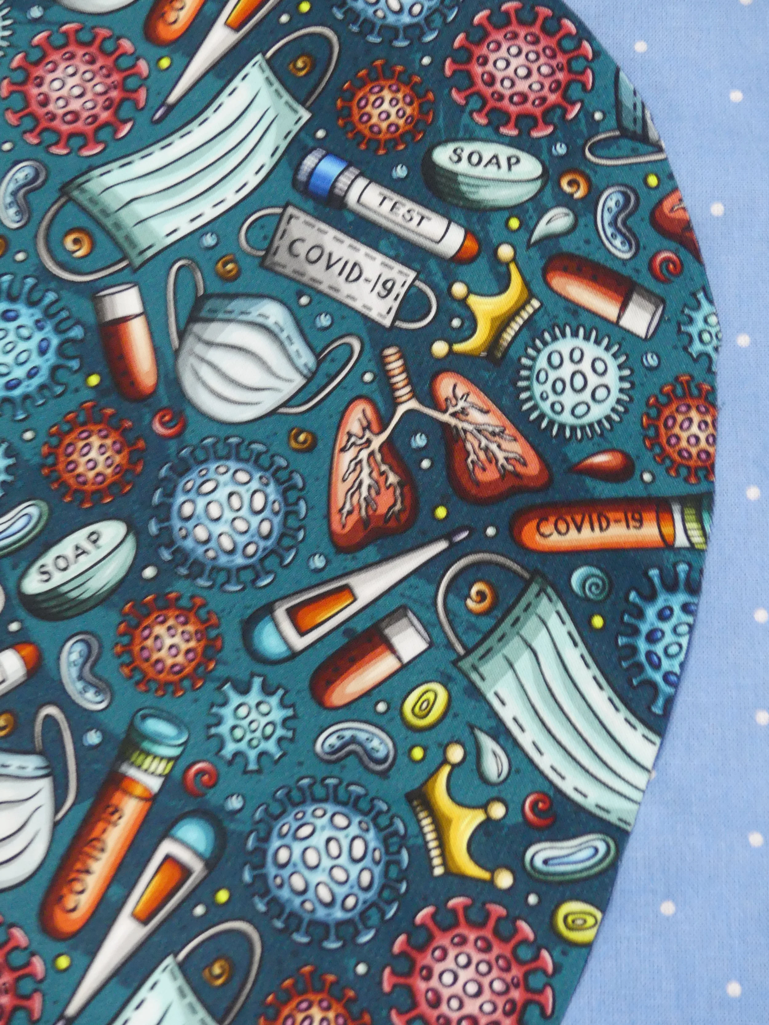 Scrub Cap - Covid - Blue Spot