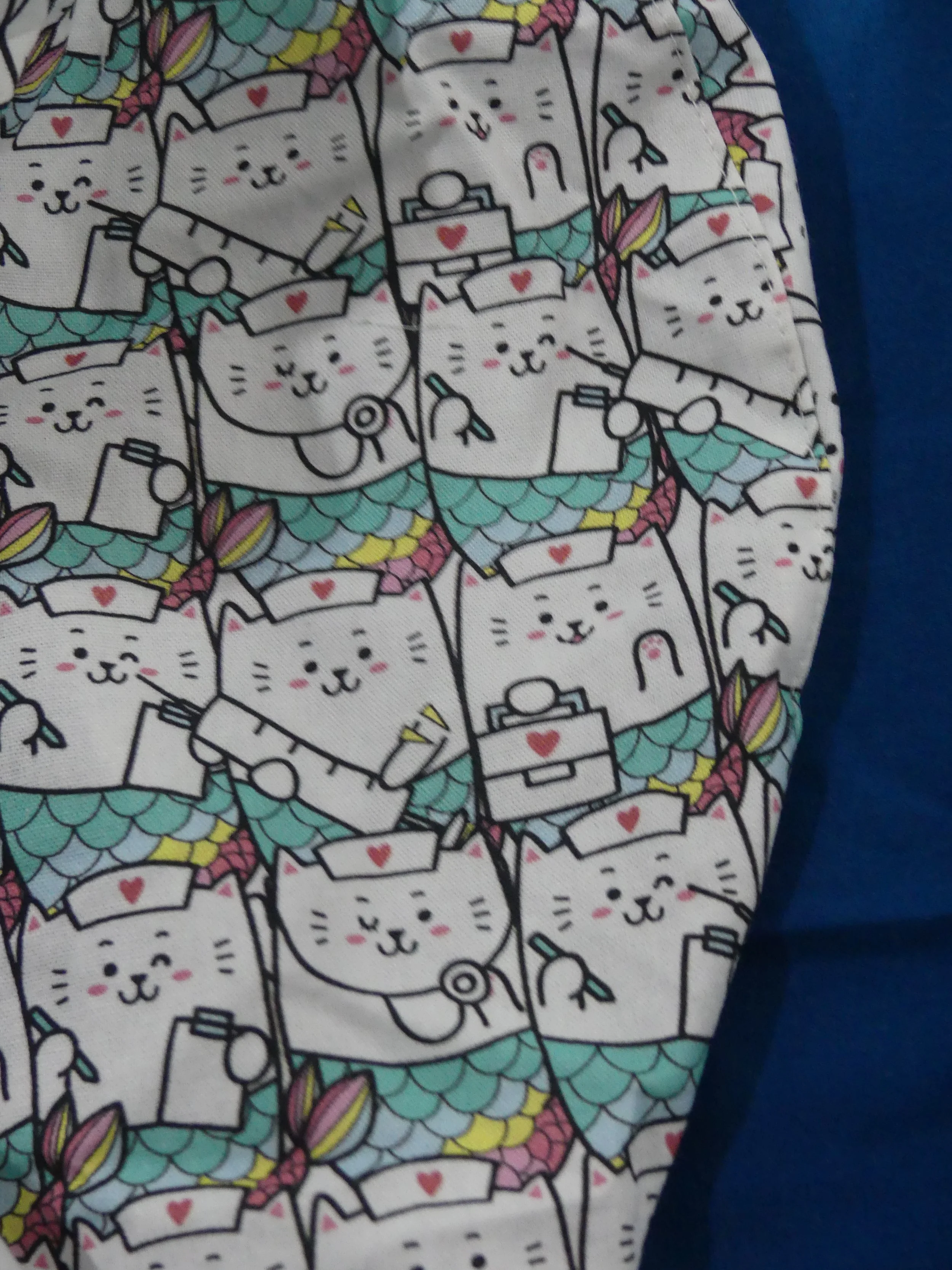 Scrub Cap - Kitty Nurse - Teal