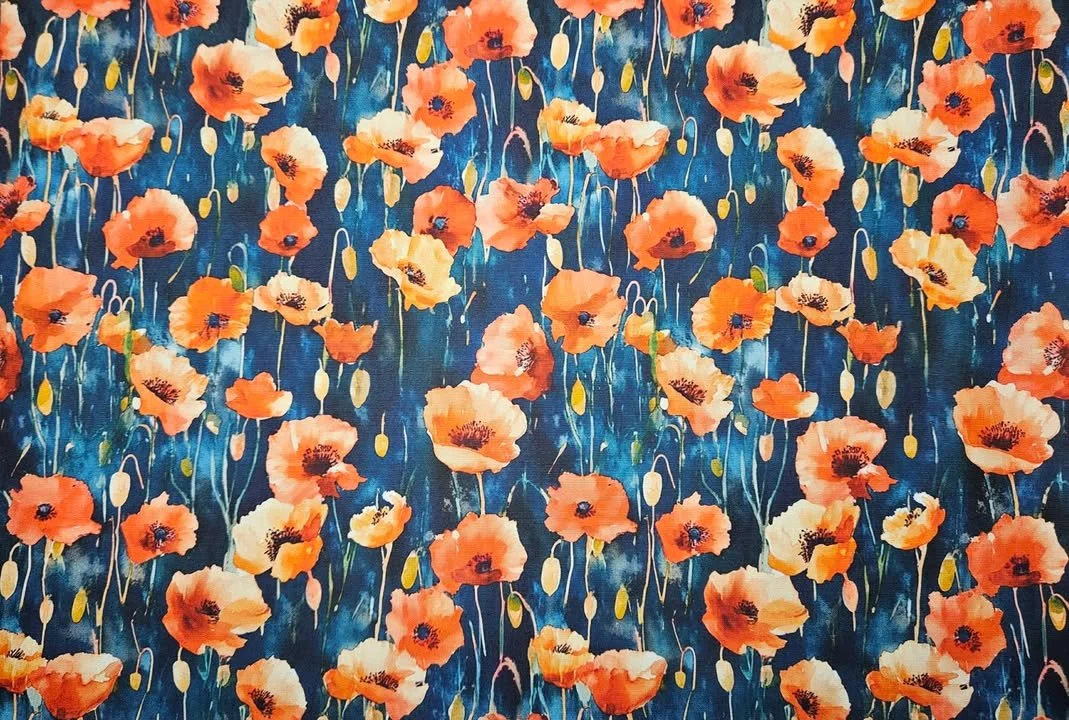 Scrub Top - Silent Poppies