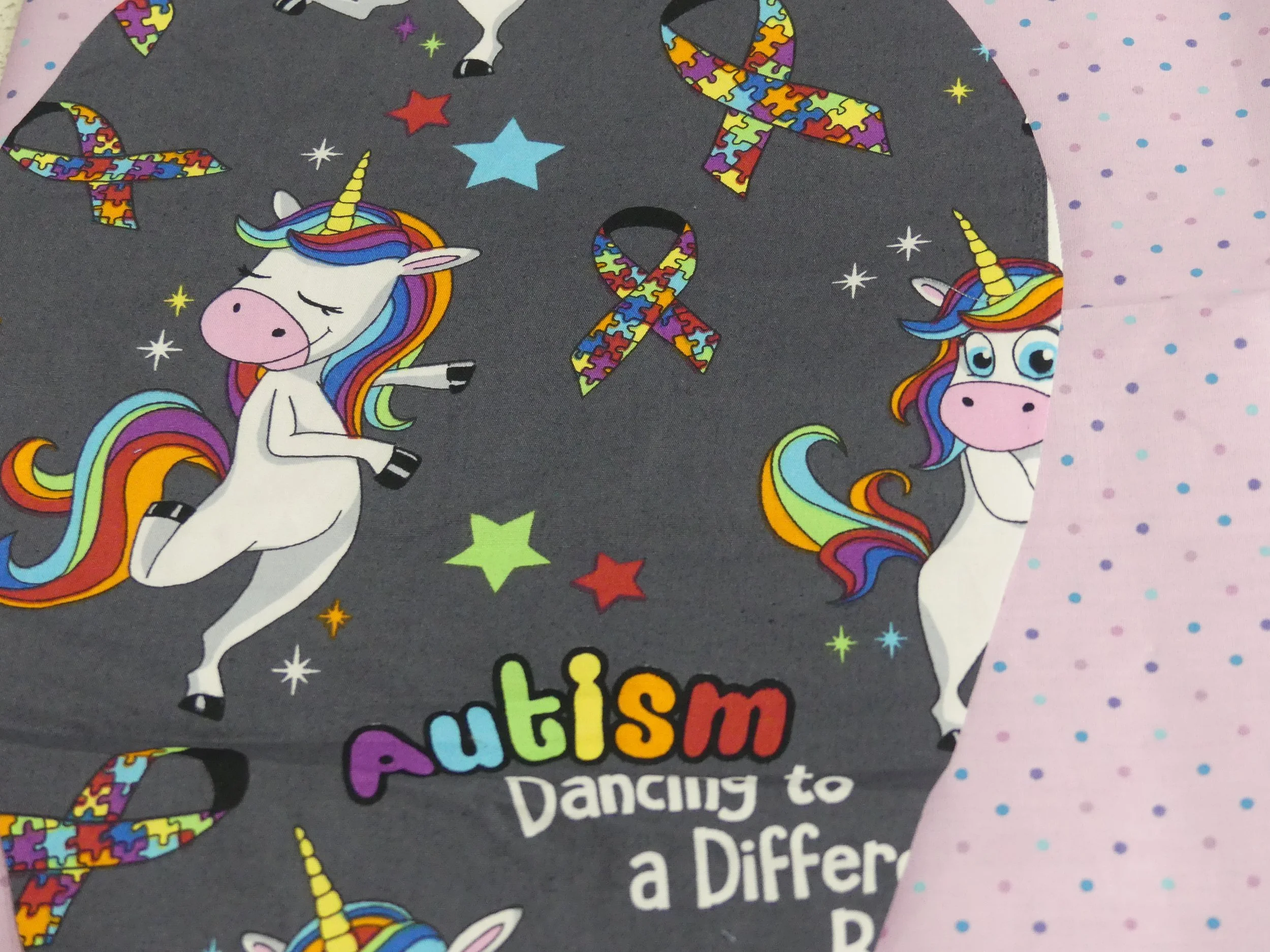 Scrub Cap - Autism - Lilac Multi Spot