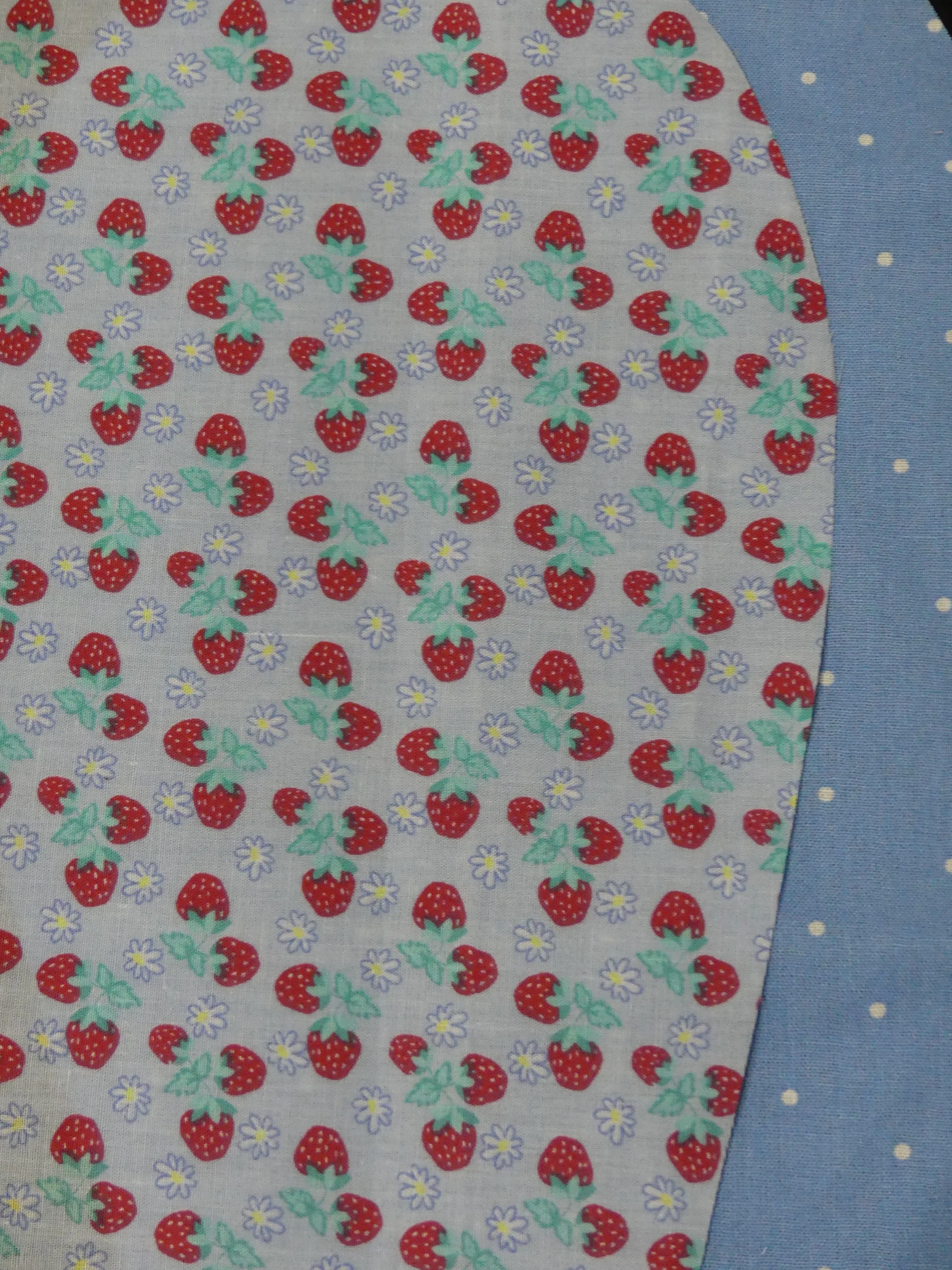 Scrub Cap - Strawberry - Blue Spot