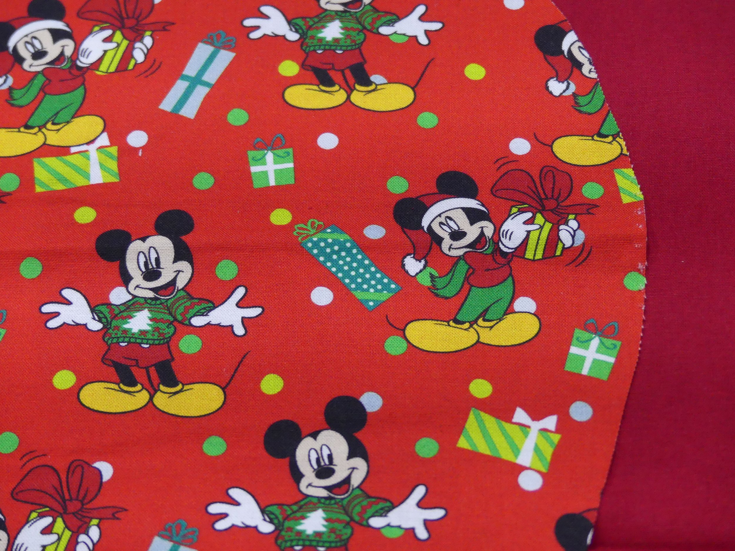 Scrub Cap - Christmas Mickey Red - Red