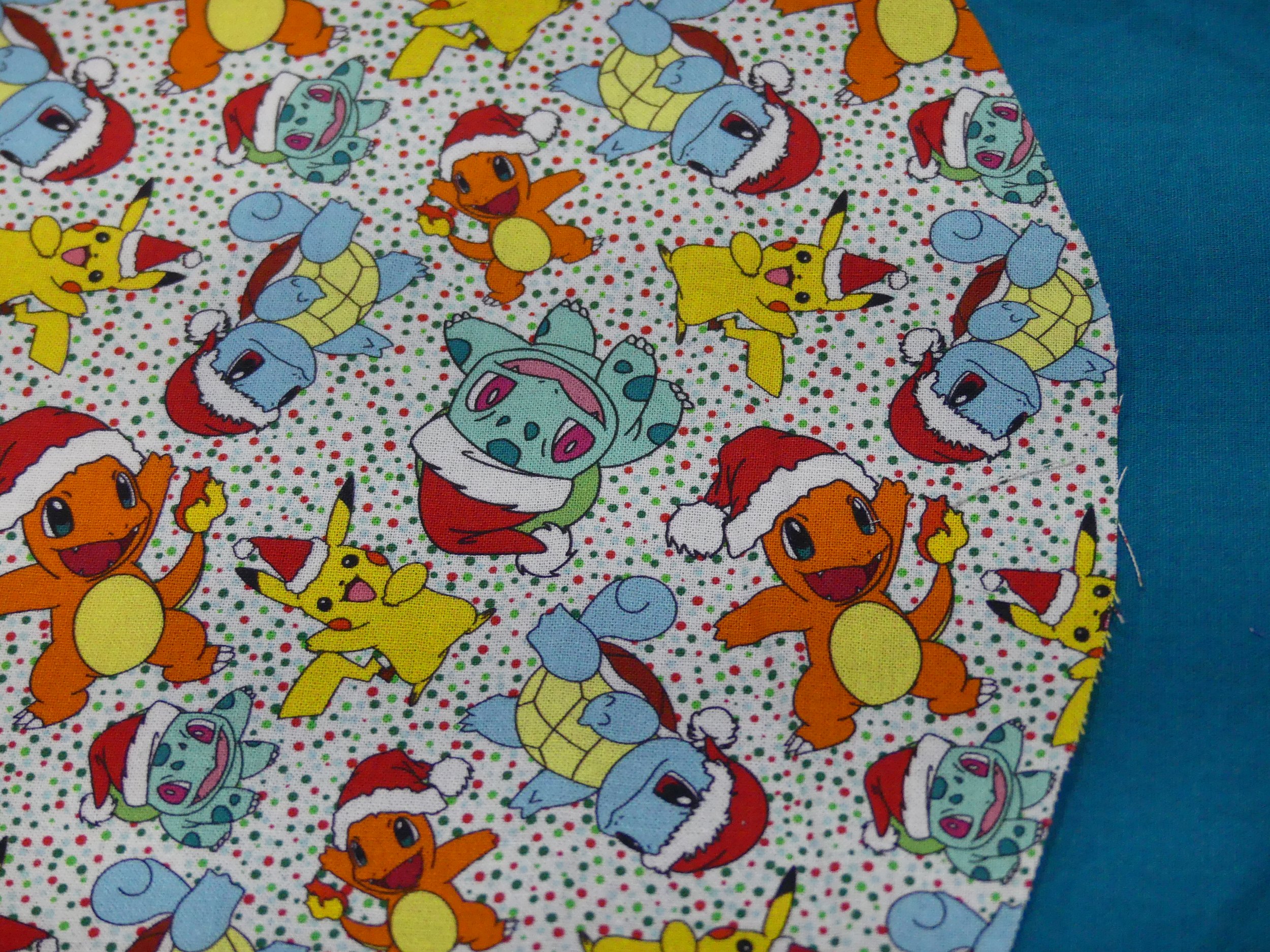 Scrub Cap - Christmas Pokemon Dots - Teal