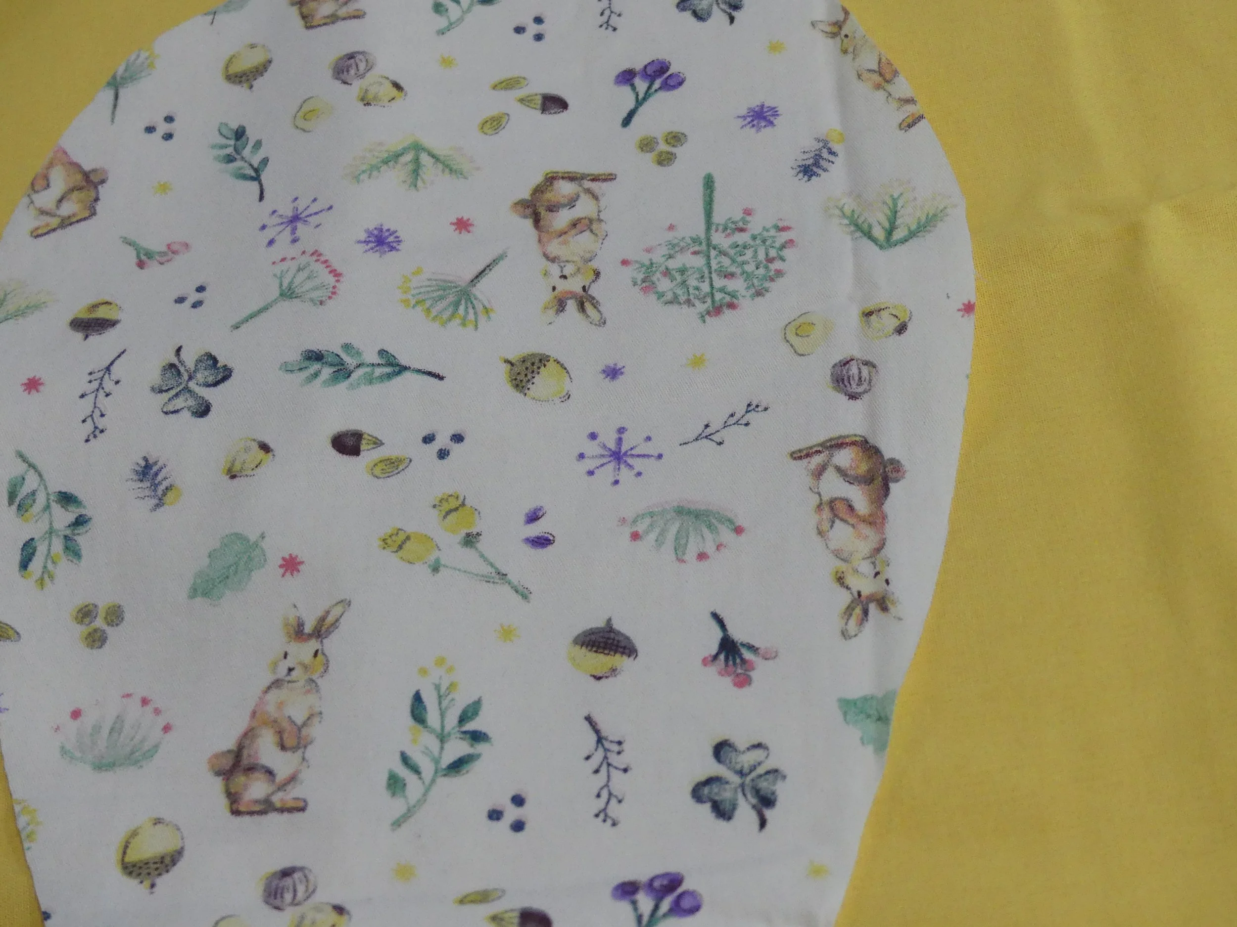 Scrub Cap - Easter Bunny Hugs in Stripe - Yellow