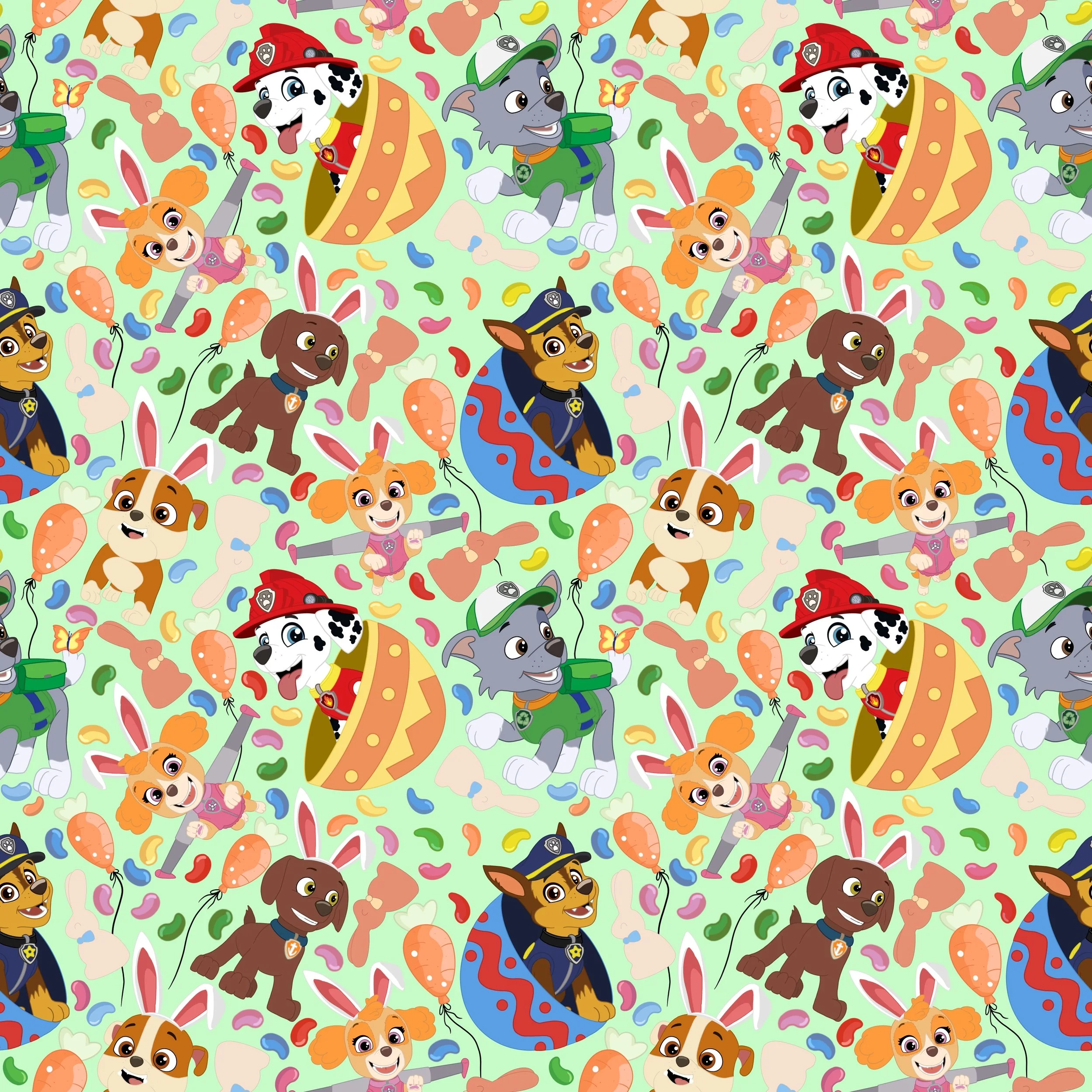 PREORDER - ROUND 33 - SCRUB TOP - 1021 PAW PATROL EASTER