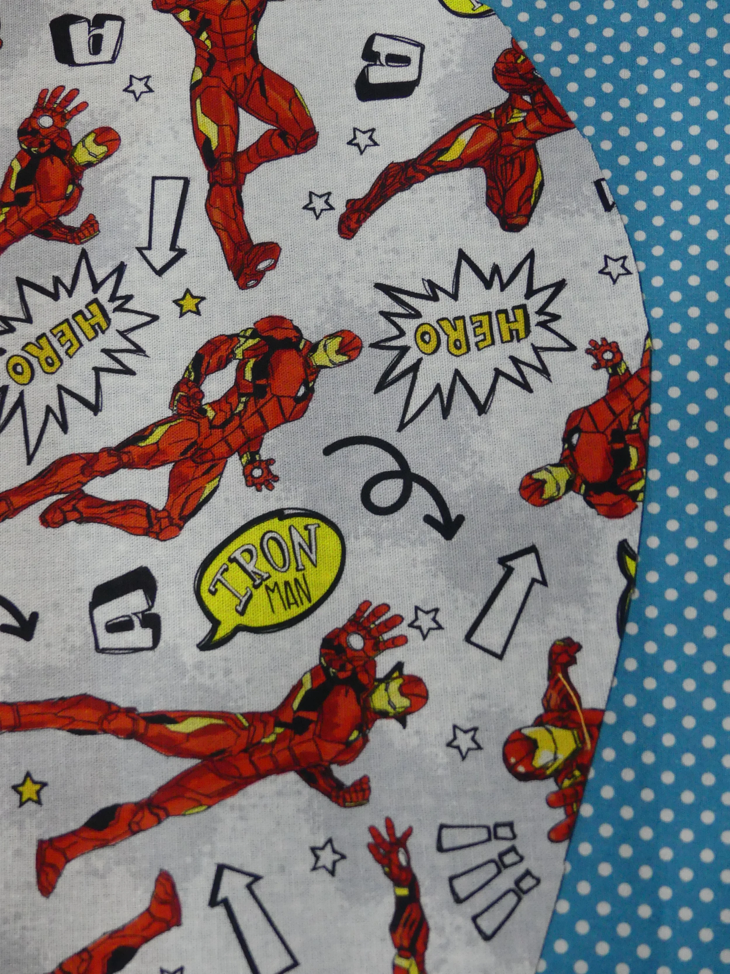 Scrub Cap - Iron Man - Blue Spot