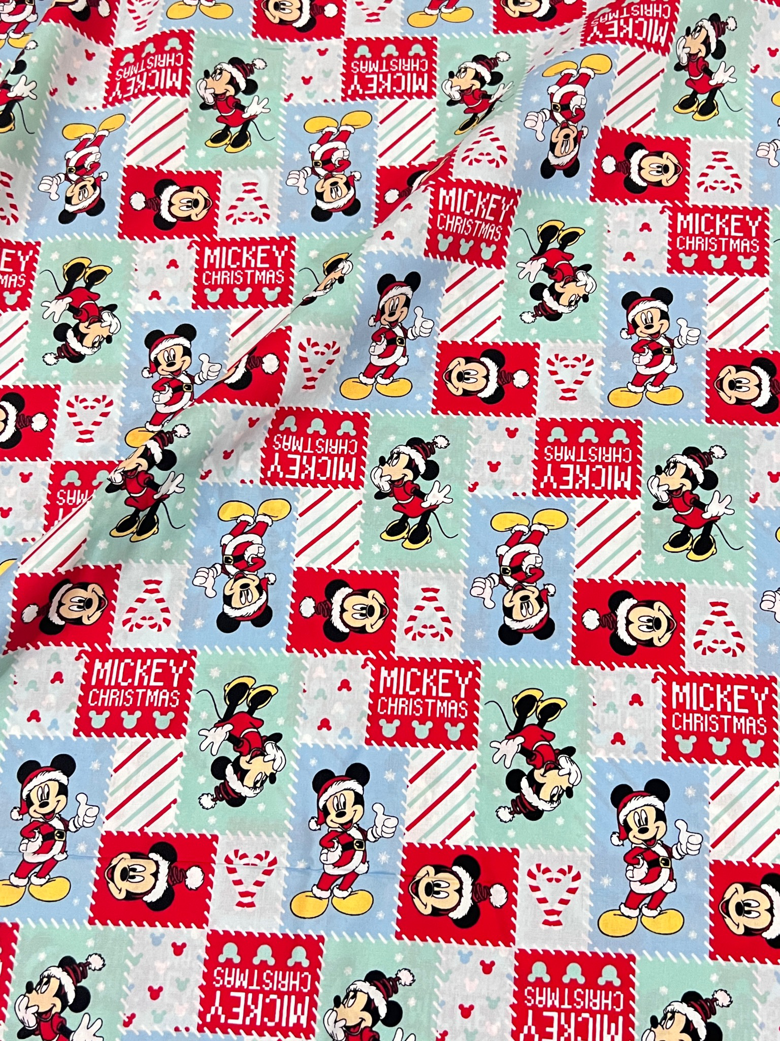 Christmas Scrub Top - Mickey Stamps