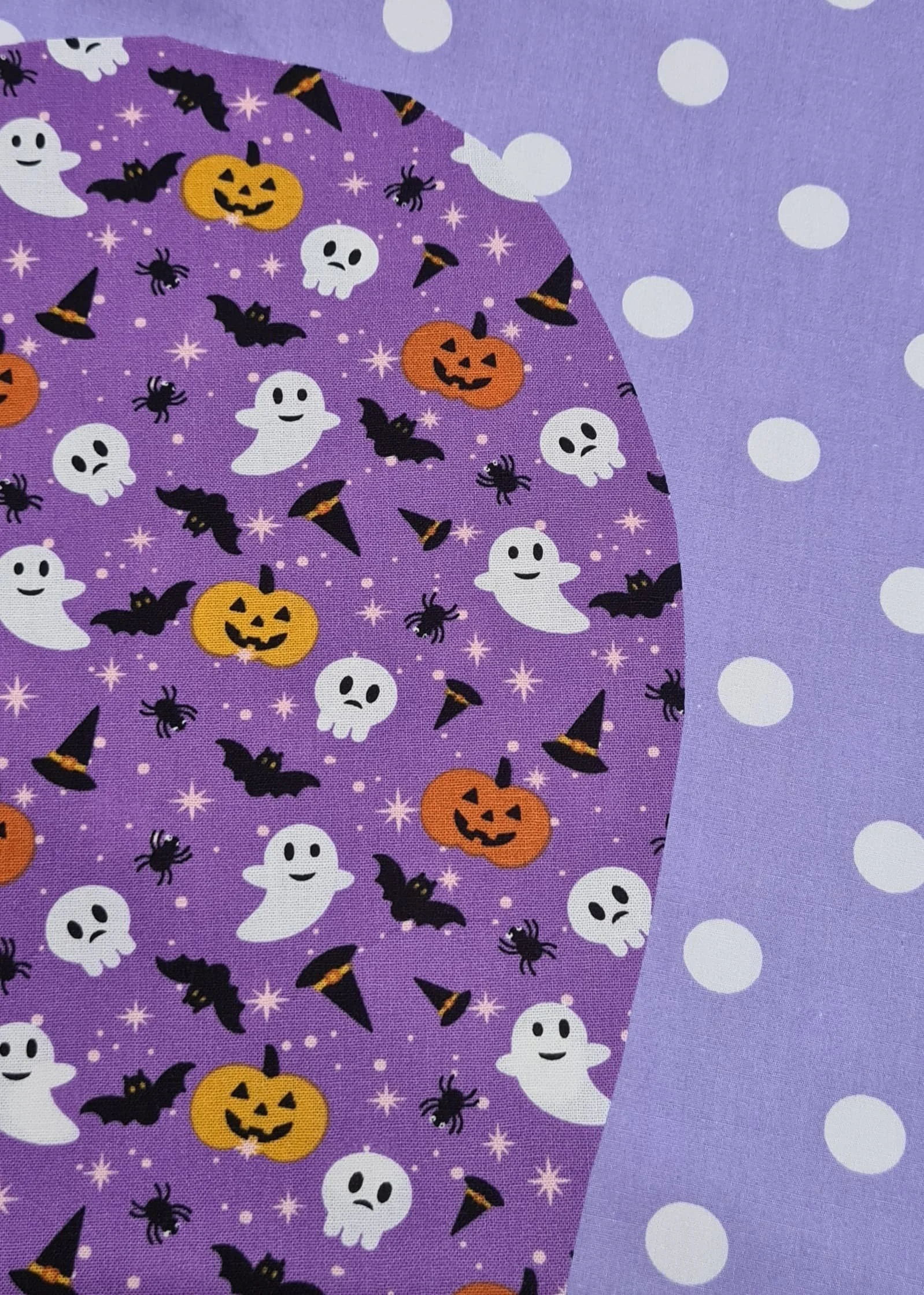 Scrub Cap - Halloween Ghosts - Purple Spot
