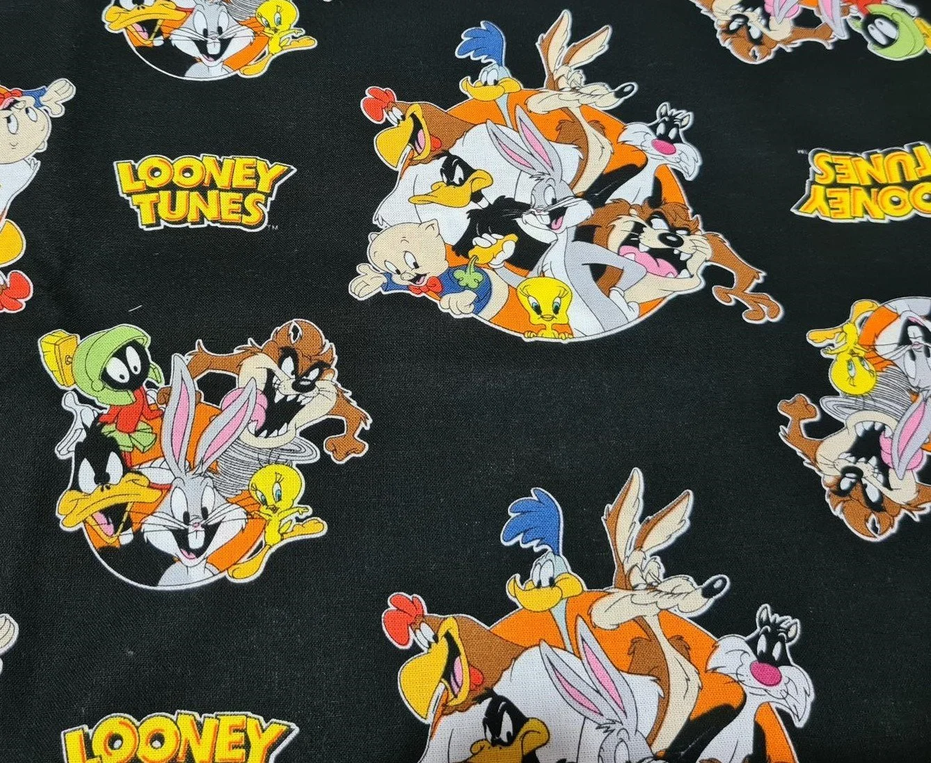 Scrub Top - Looney Tunes in Black