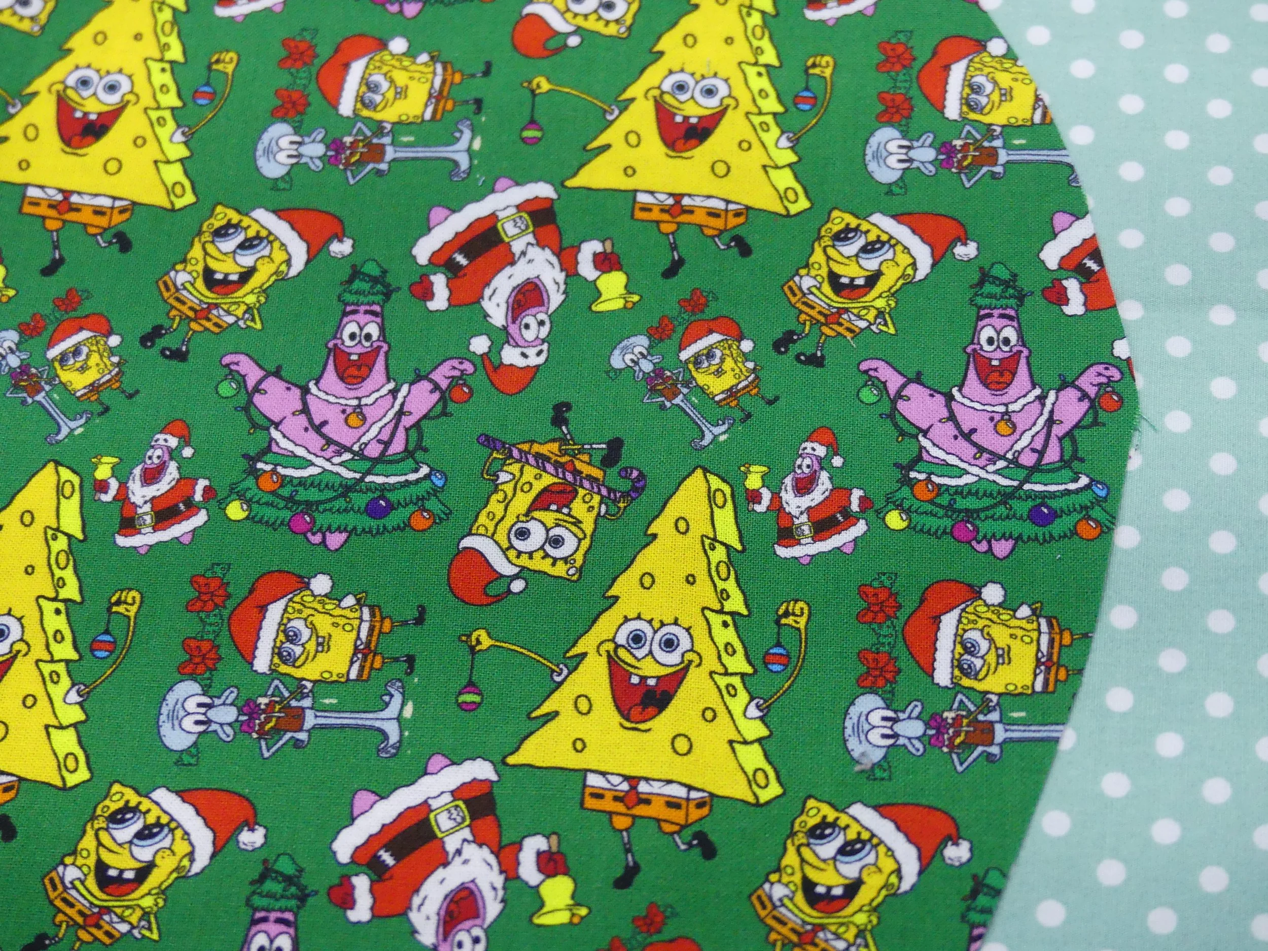 Scrub Cap - Christmas Spongebob - Mint Spot