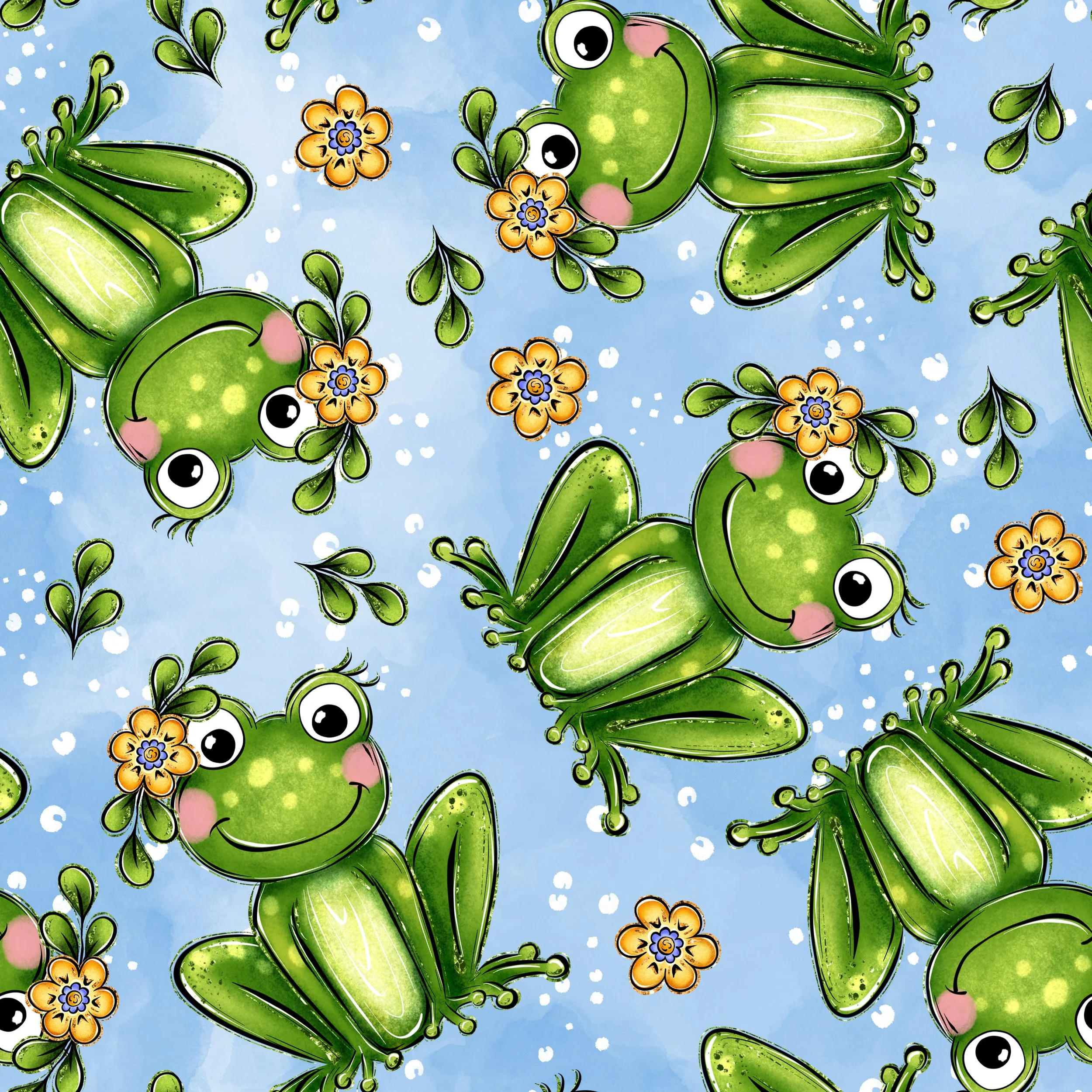 PREORDER - ROUND 33 - SCRUB TOP - 5200 FLORALS & FROGGIES