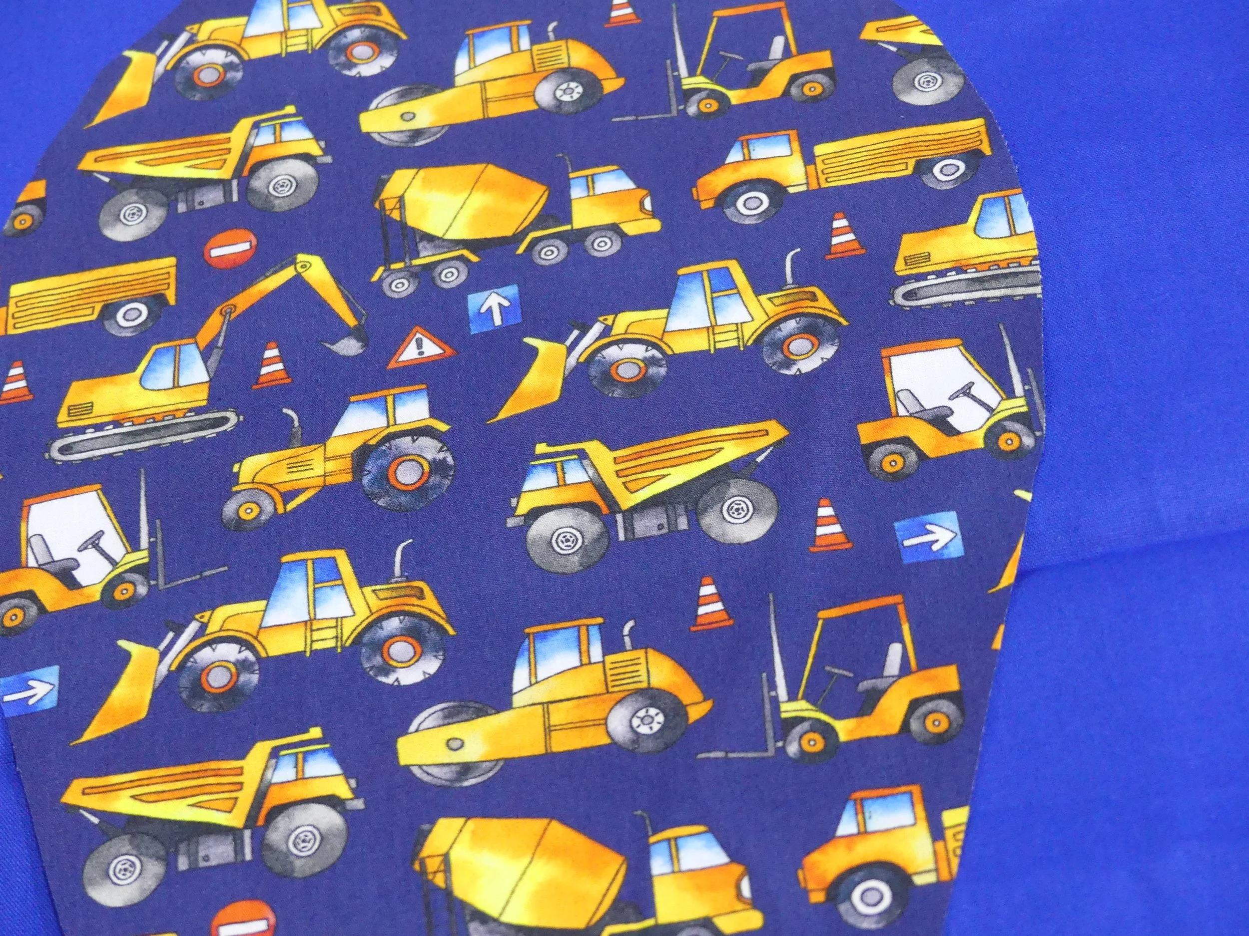 Scrub Cap - Construction Trucks Navy - Blue