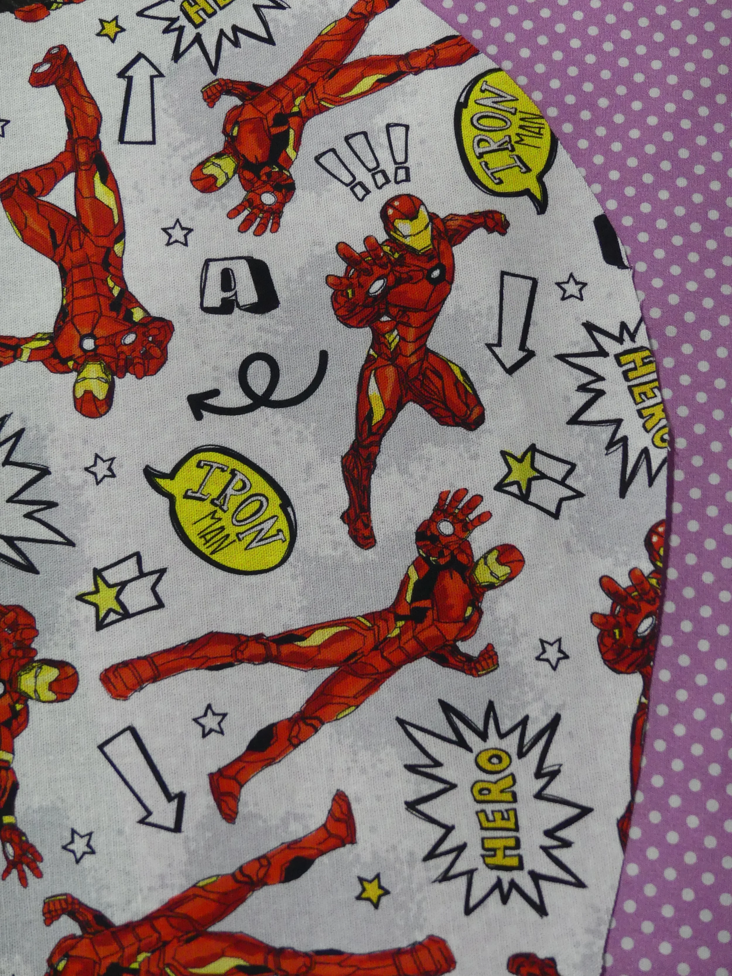 Scrub Cap - Iron Man - Pink Spot
