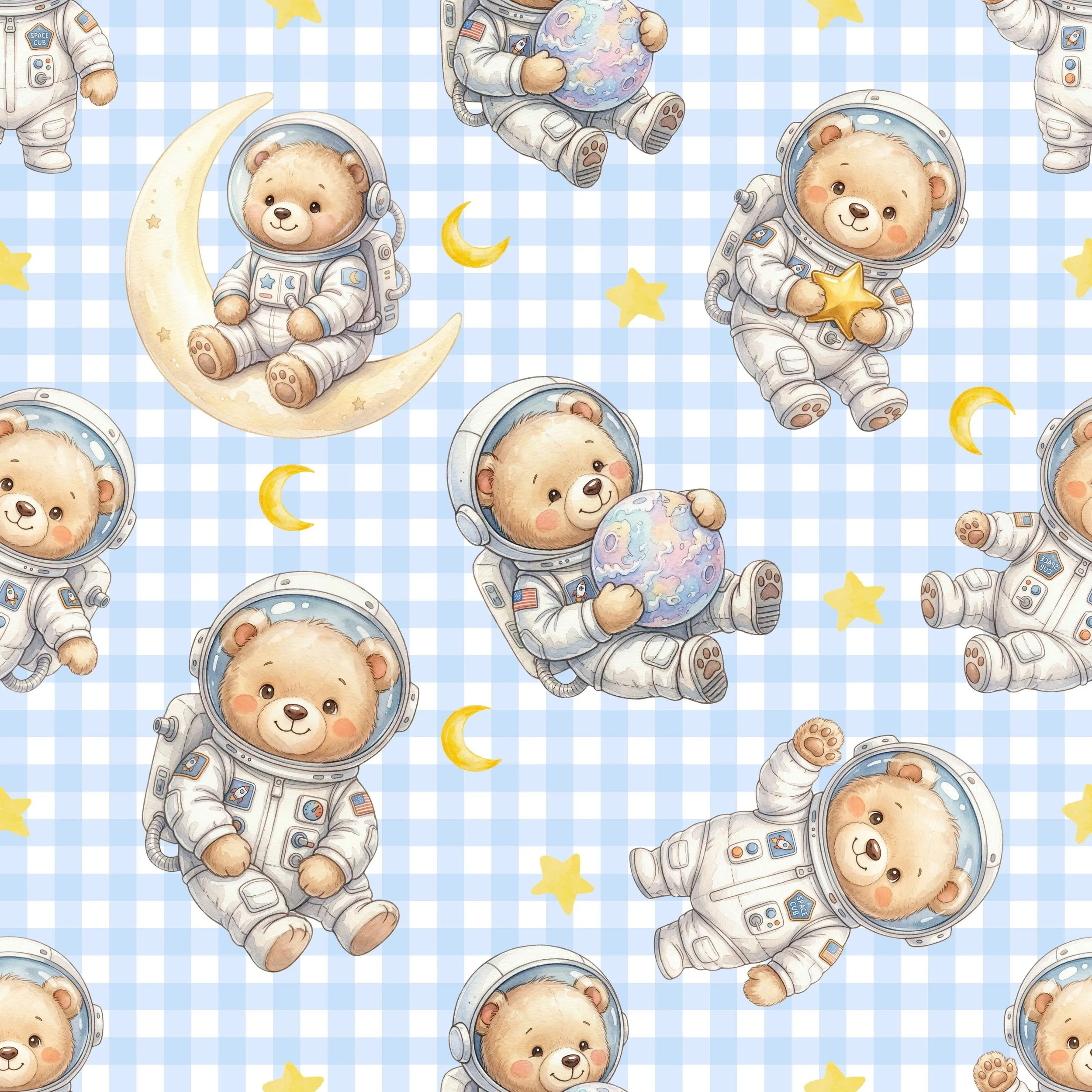 4035 LP ASTRONAUT TEDDY BEAR GINGHAM.jpg