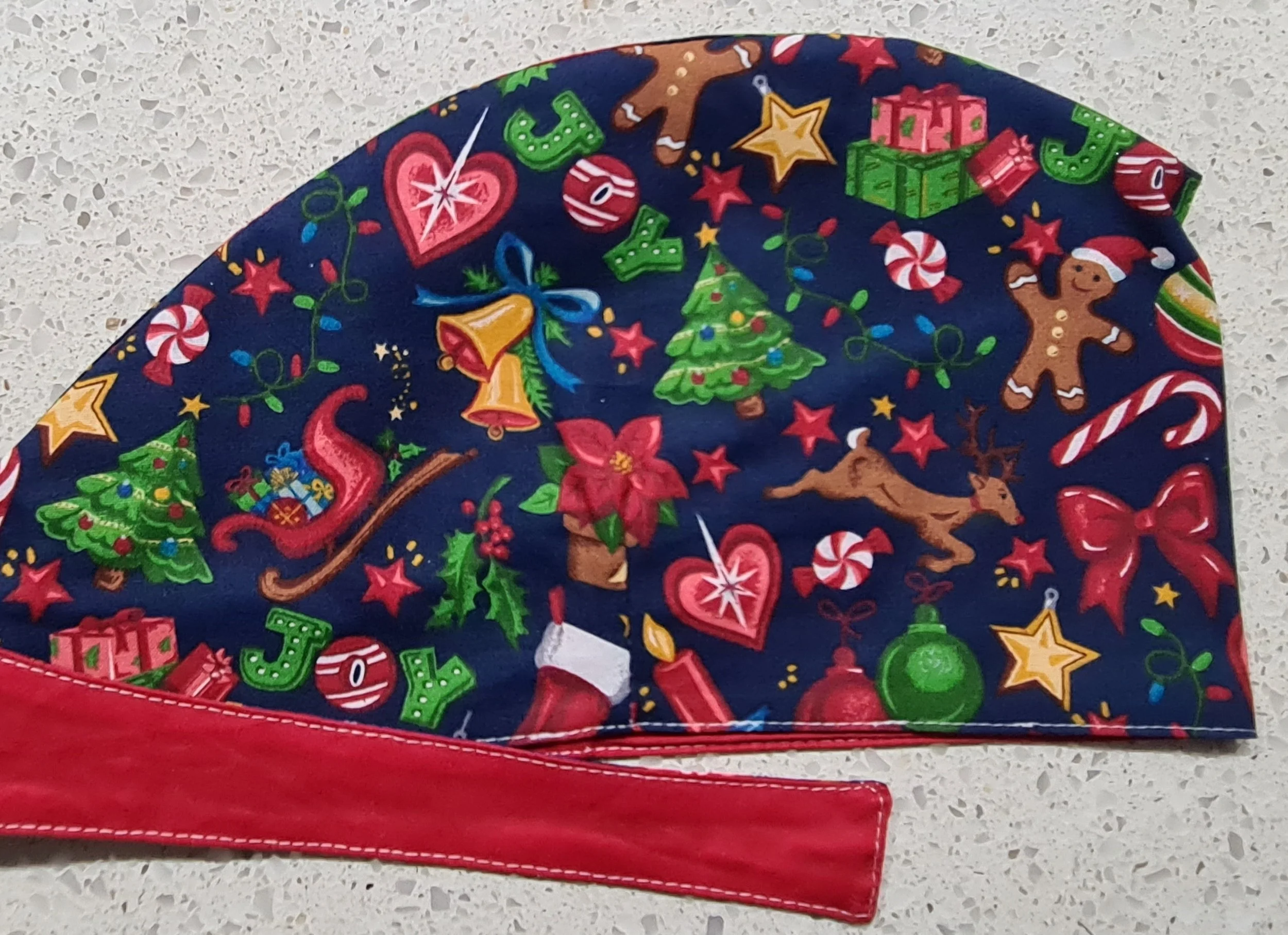 Scrub Cap - Christmas Toss - Red