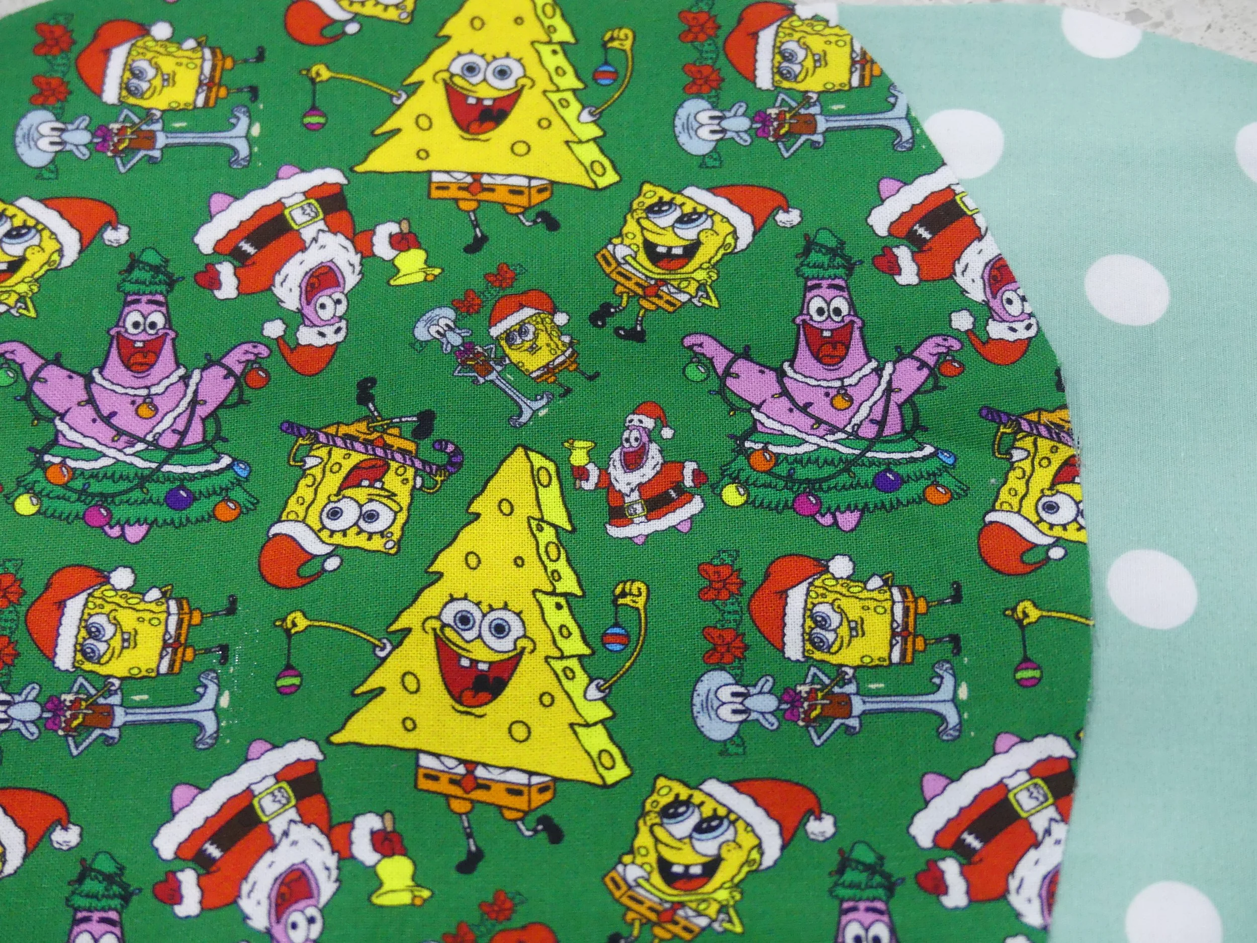 Scrub Cap - Christmas Spongebob - Mint Spot