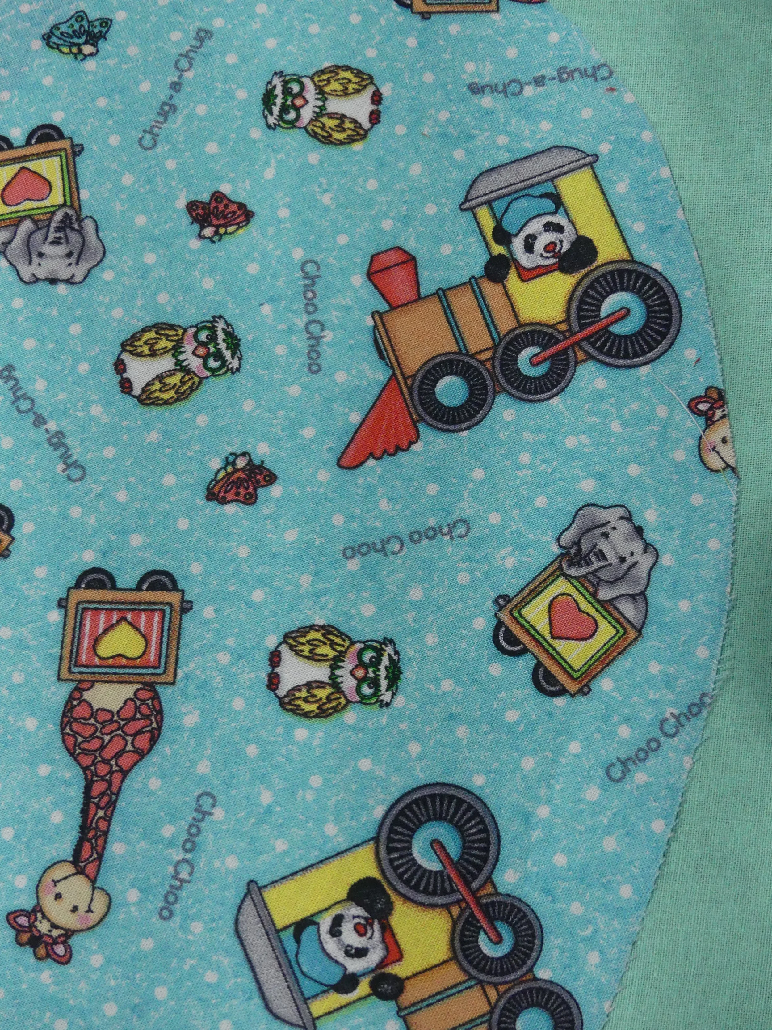 Scrub Cap - Choo Choo - Mint