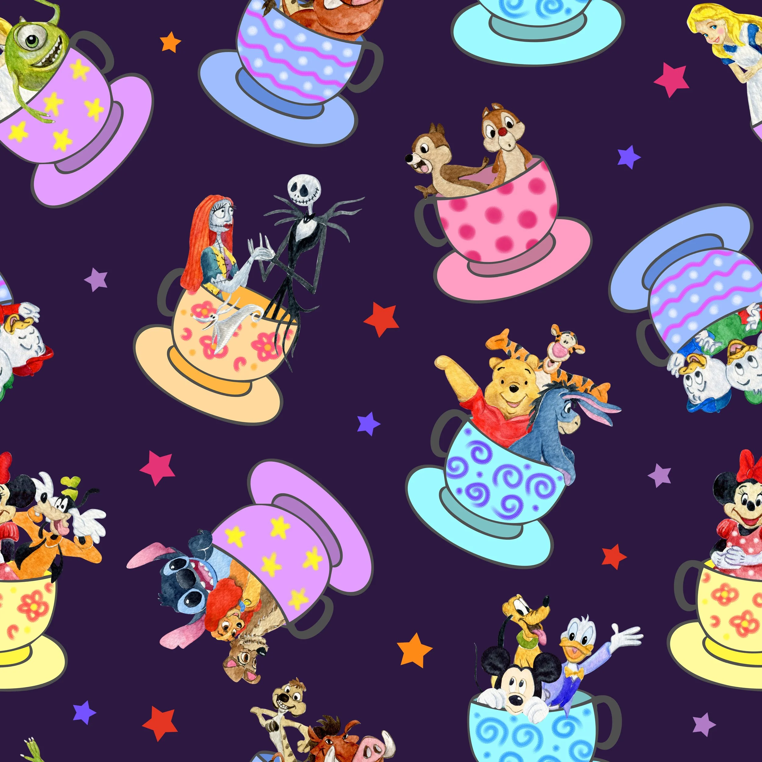 Scrub Top - 3002 Disney Teacups