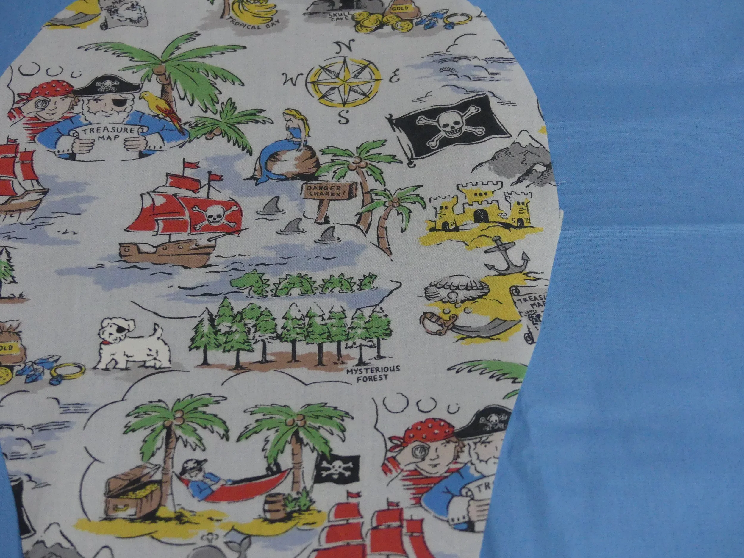 Scrub Cap - Pirate Life - Blue