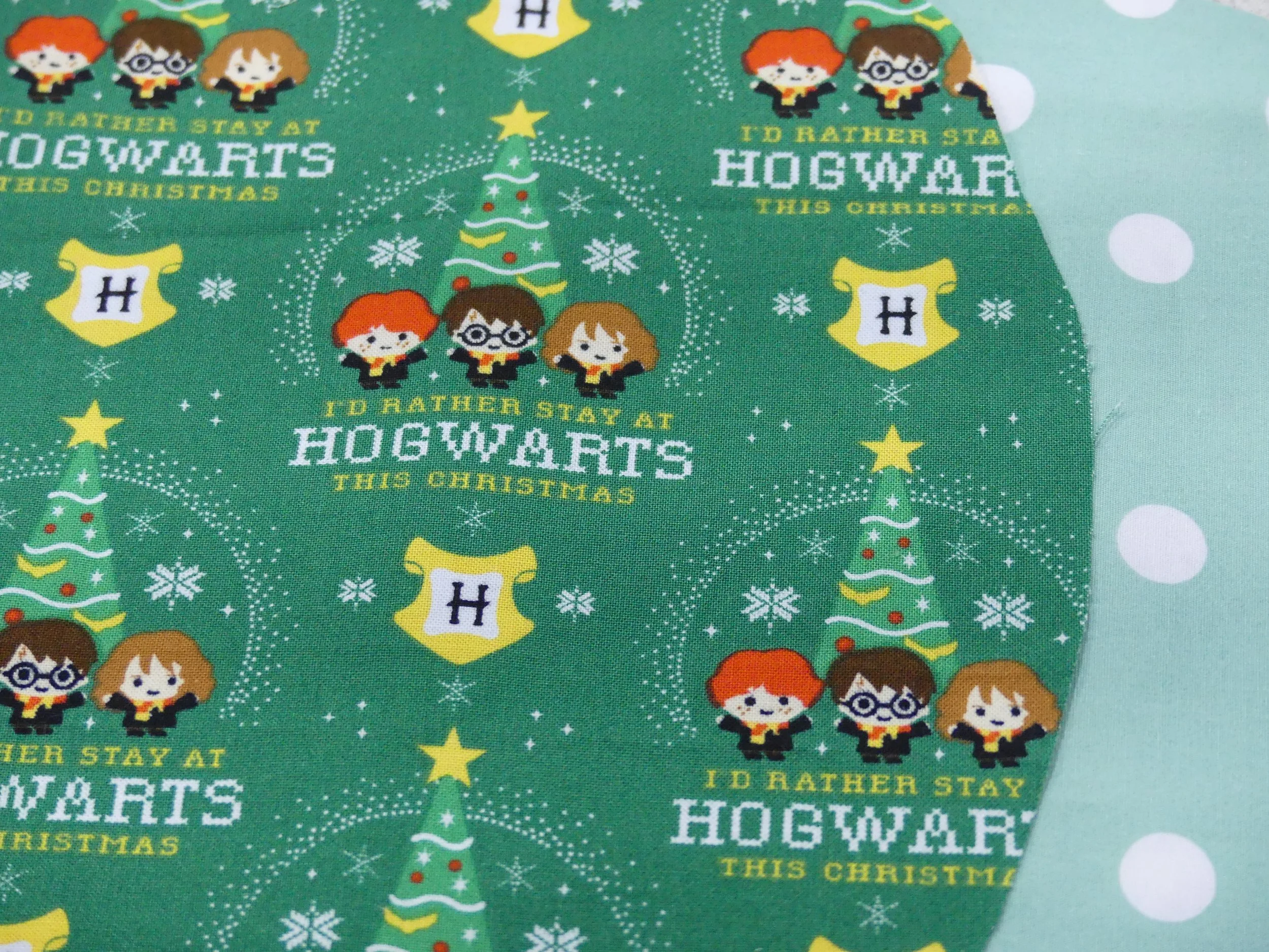 Scrub Cap - Christmas Hogwarts Green - Mint Spot