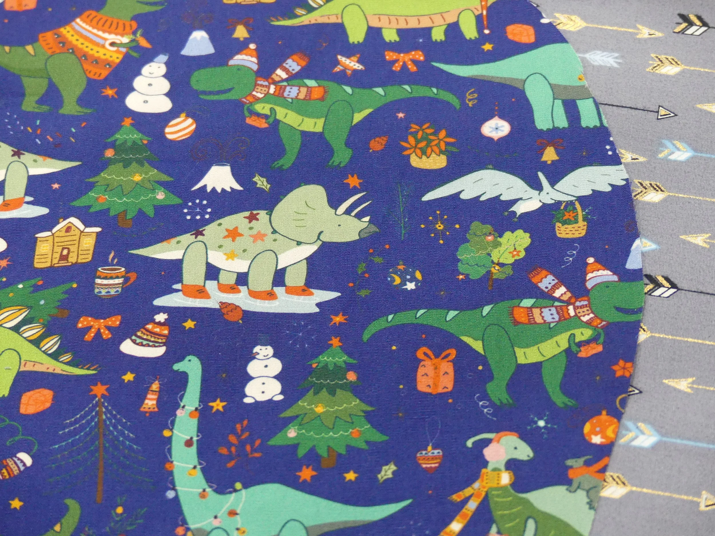 Scrub Cap - Christmas Festive Dino Party - Arrows
