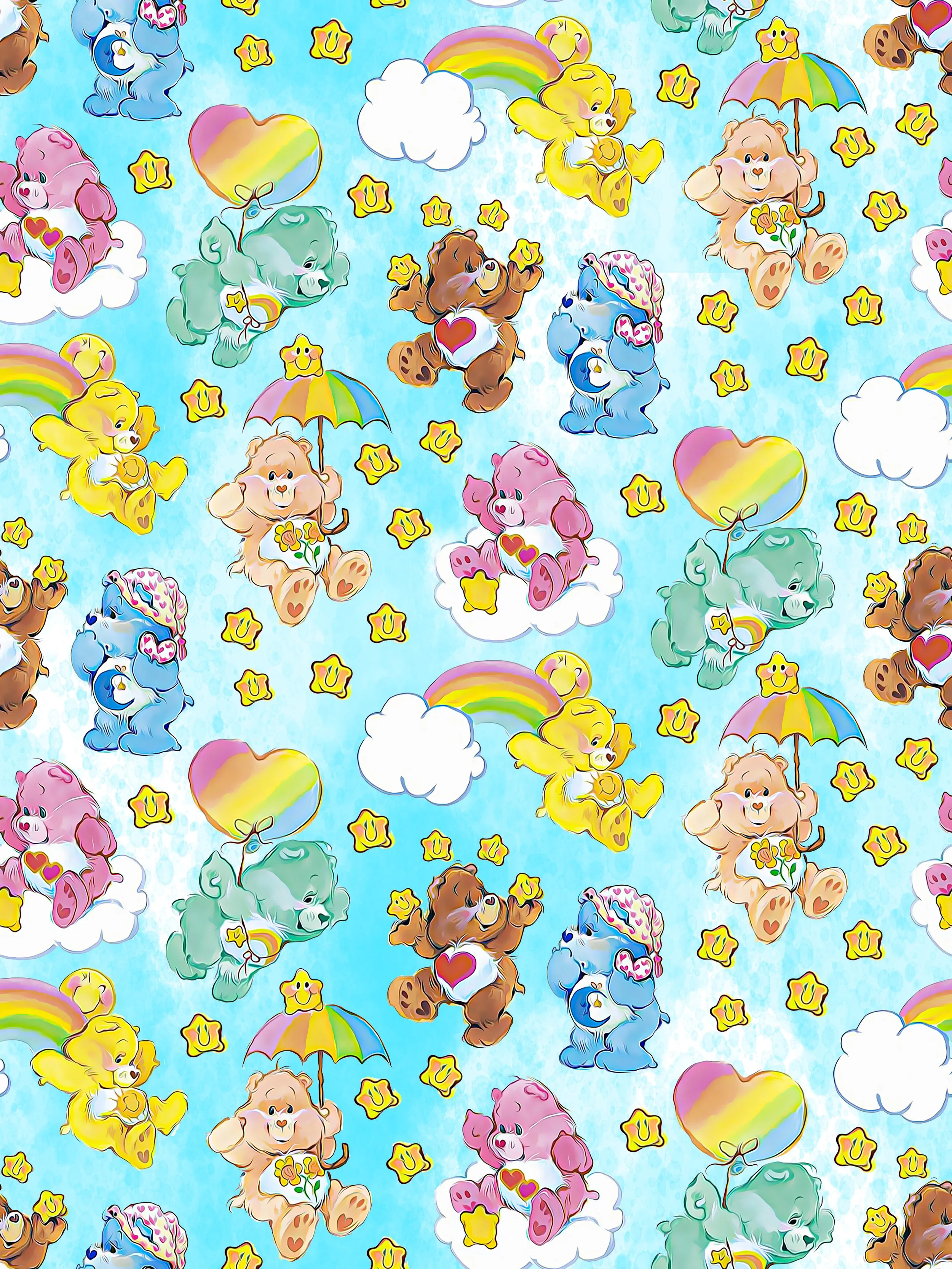 Scrub Top - 3098 Carebears in Blue
