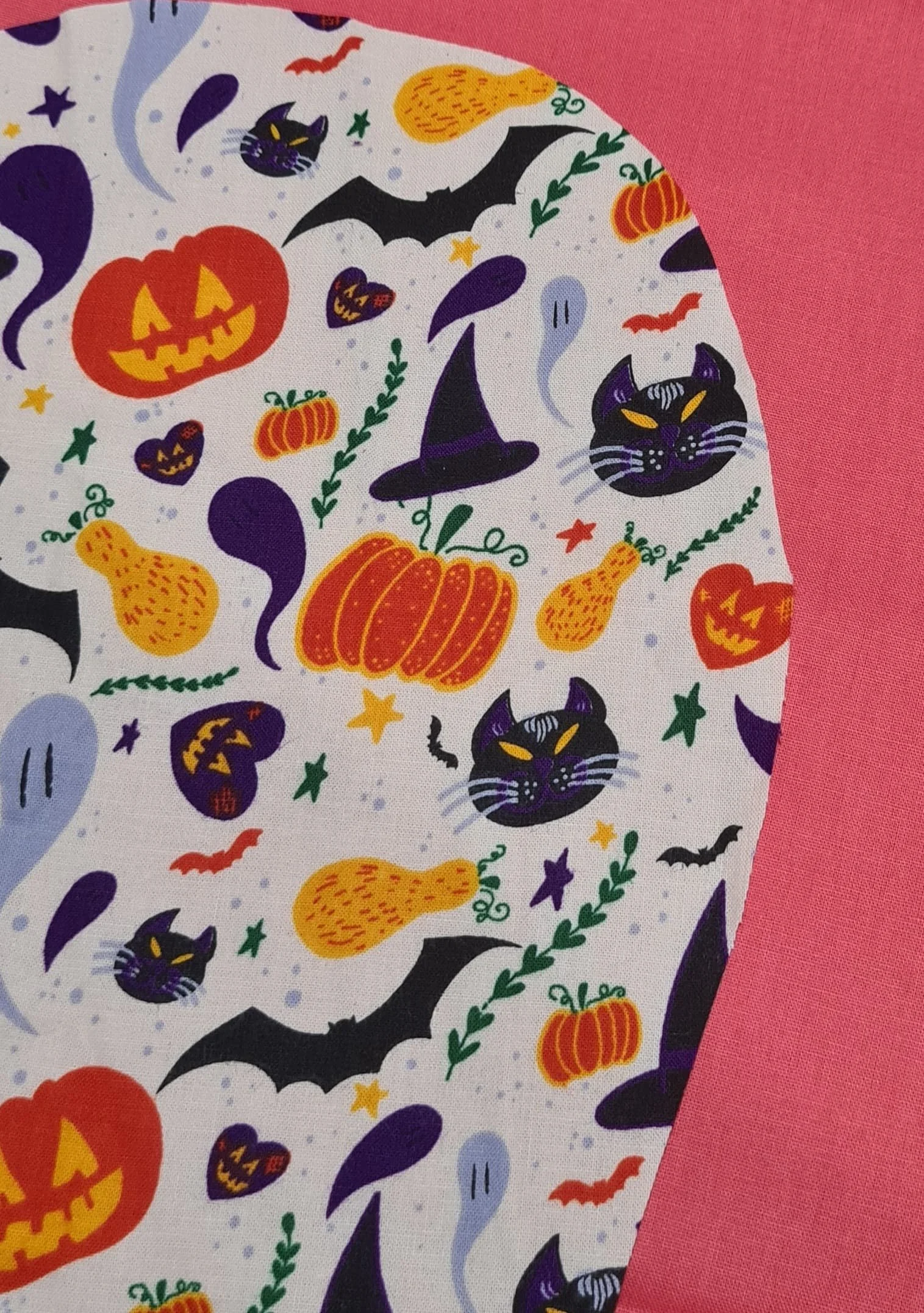 Scrub Cap - Spooky Fun - Salmon