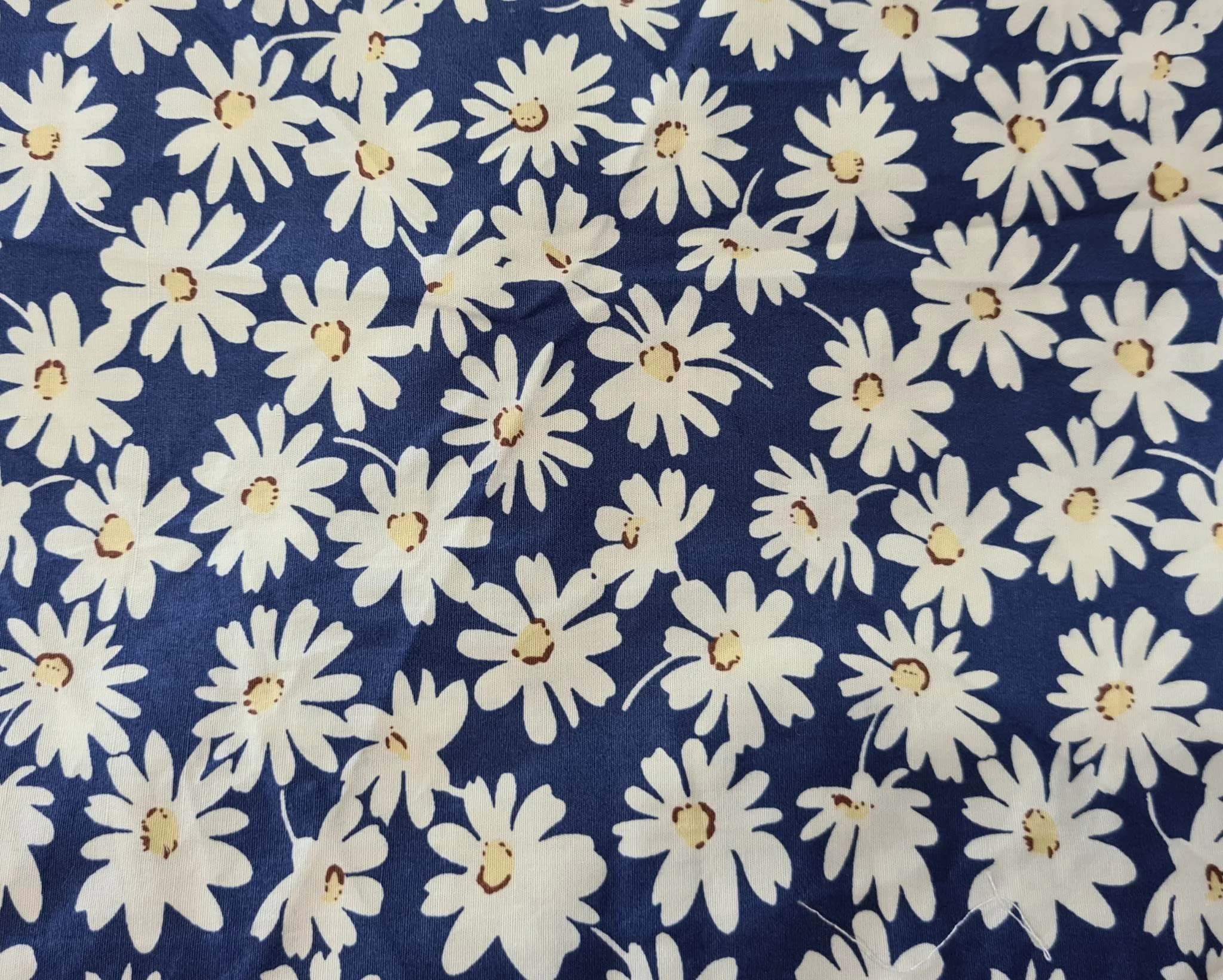 Scrub Top - Size L - Navy Daisy