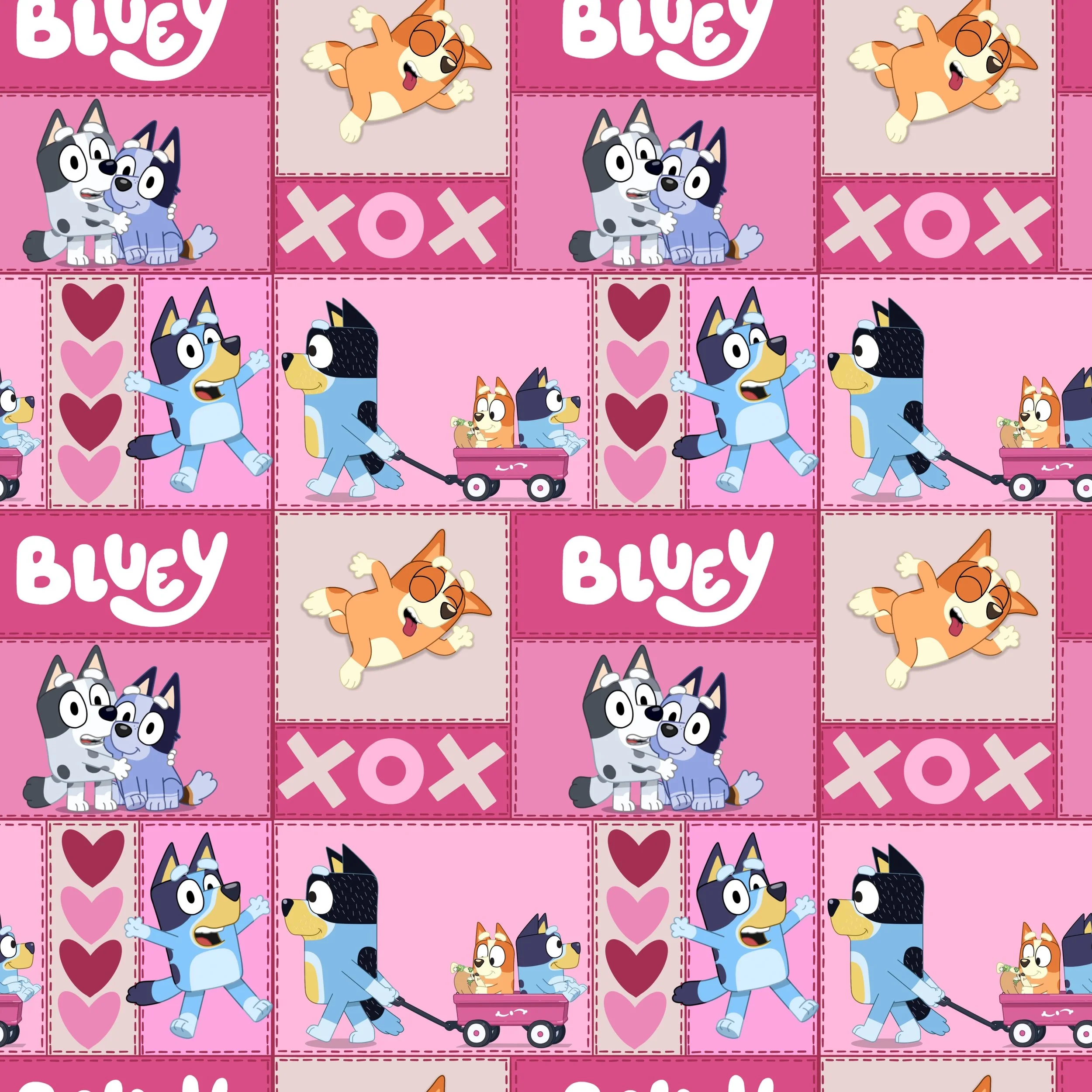 PREORDER - ROUND 33 - SCRUB TOP - 6010 BLUEY VALENTINES
