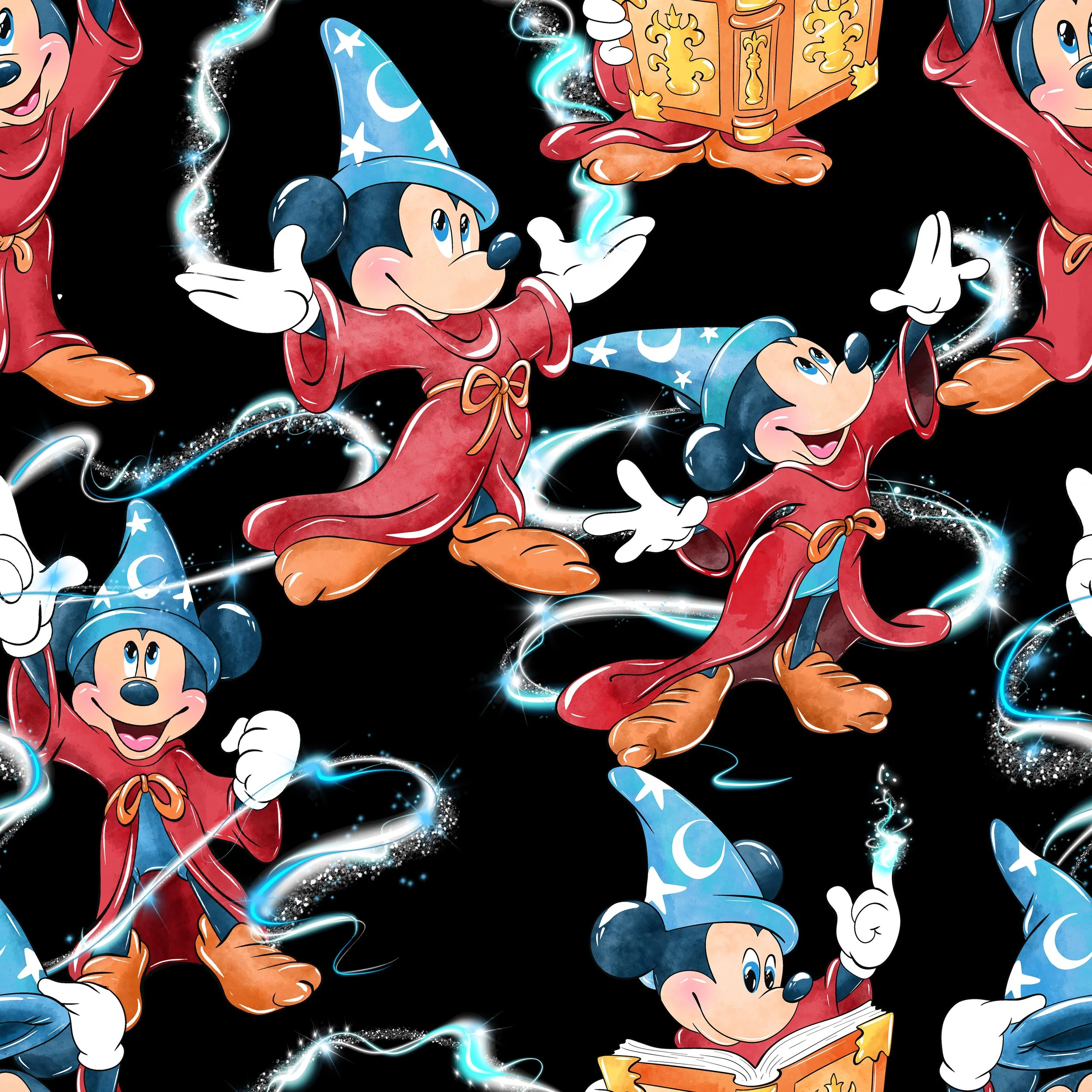 Scrub Top - 3014 Sorcerer Mickey
