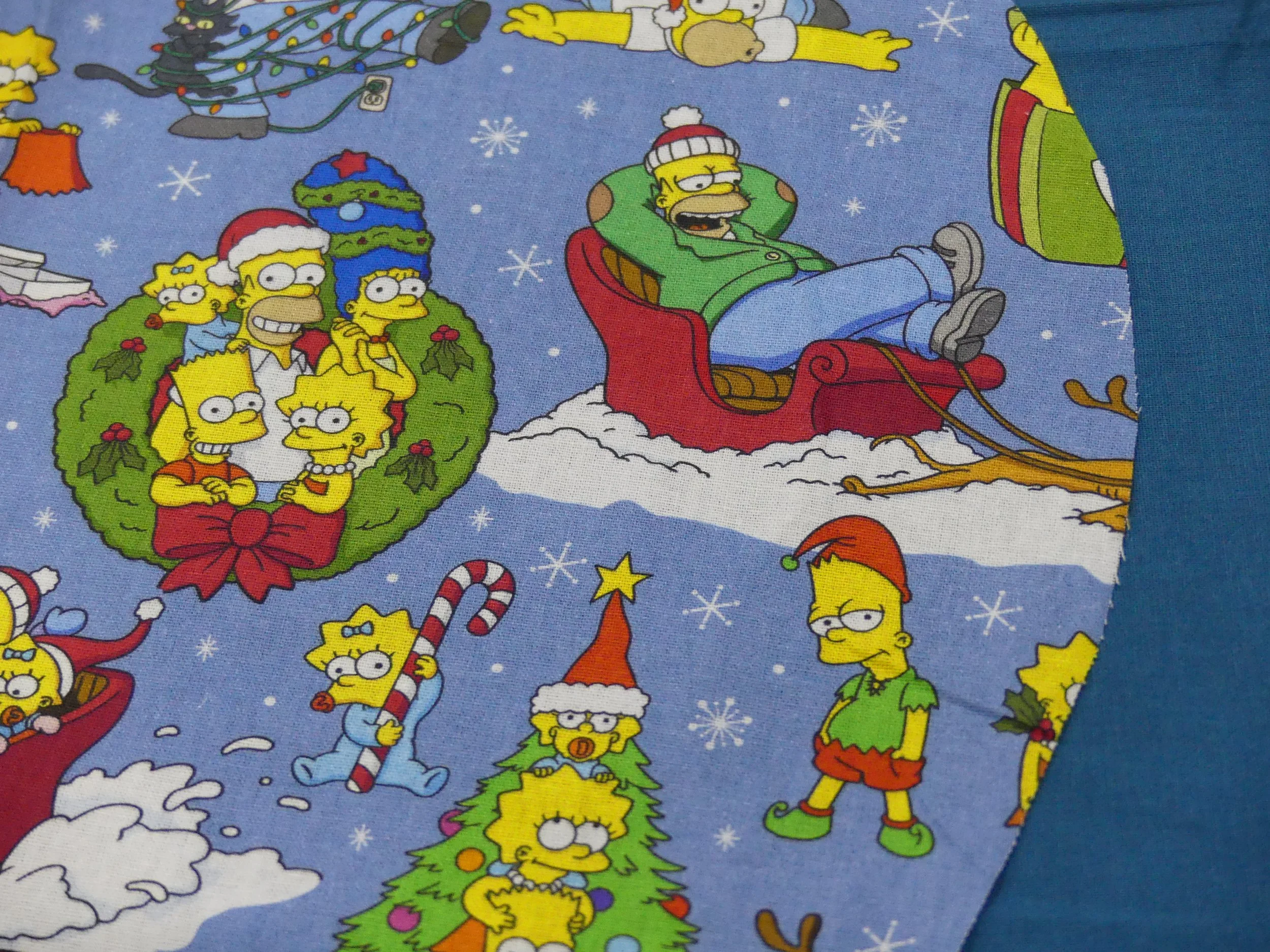 Scrub Cap - Christmas Simpsons - Teal
